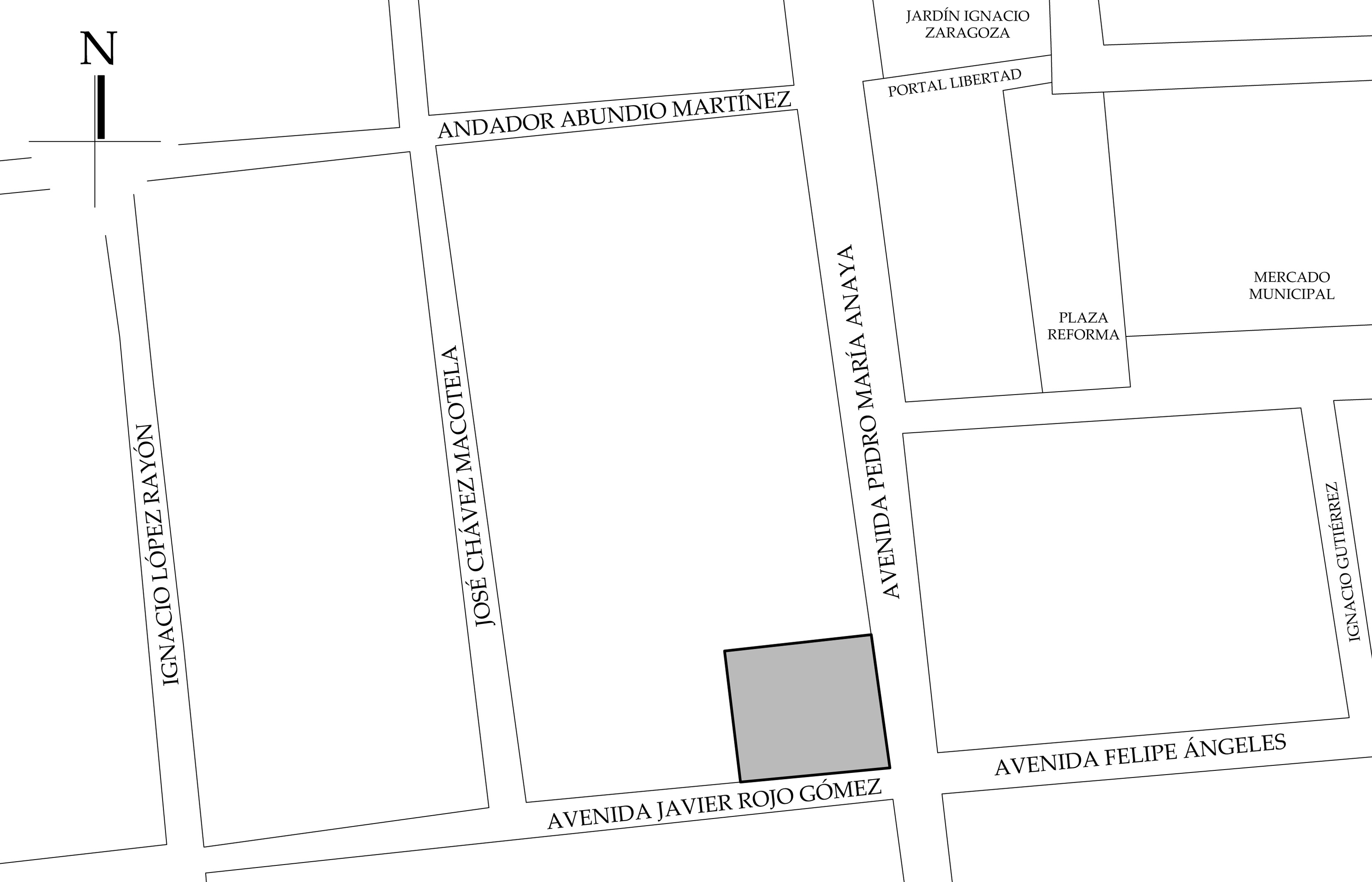 Croquis de localizaci&oacute;n. Fuente: plano manzanero.