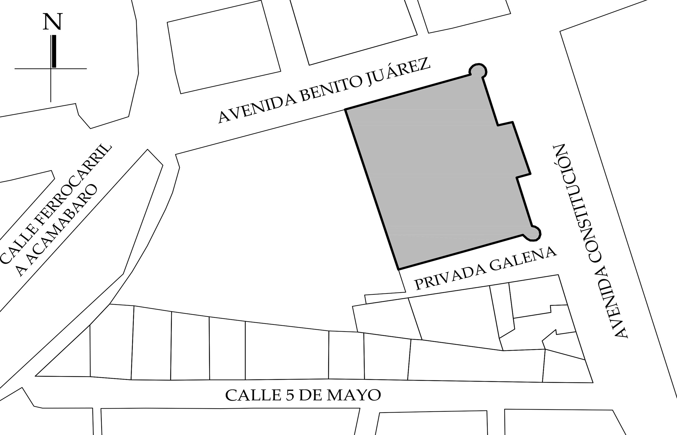 Croquis de localización. Fuente: plano catastral.