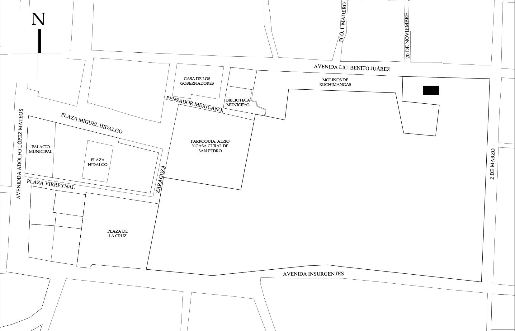 Croquis de localización, 2020.