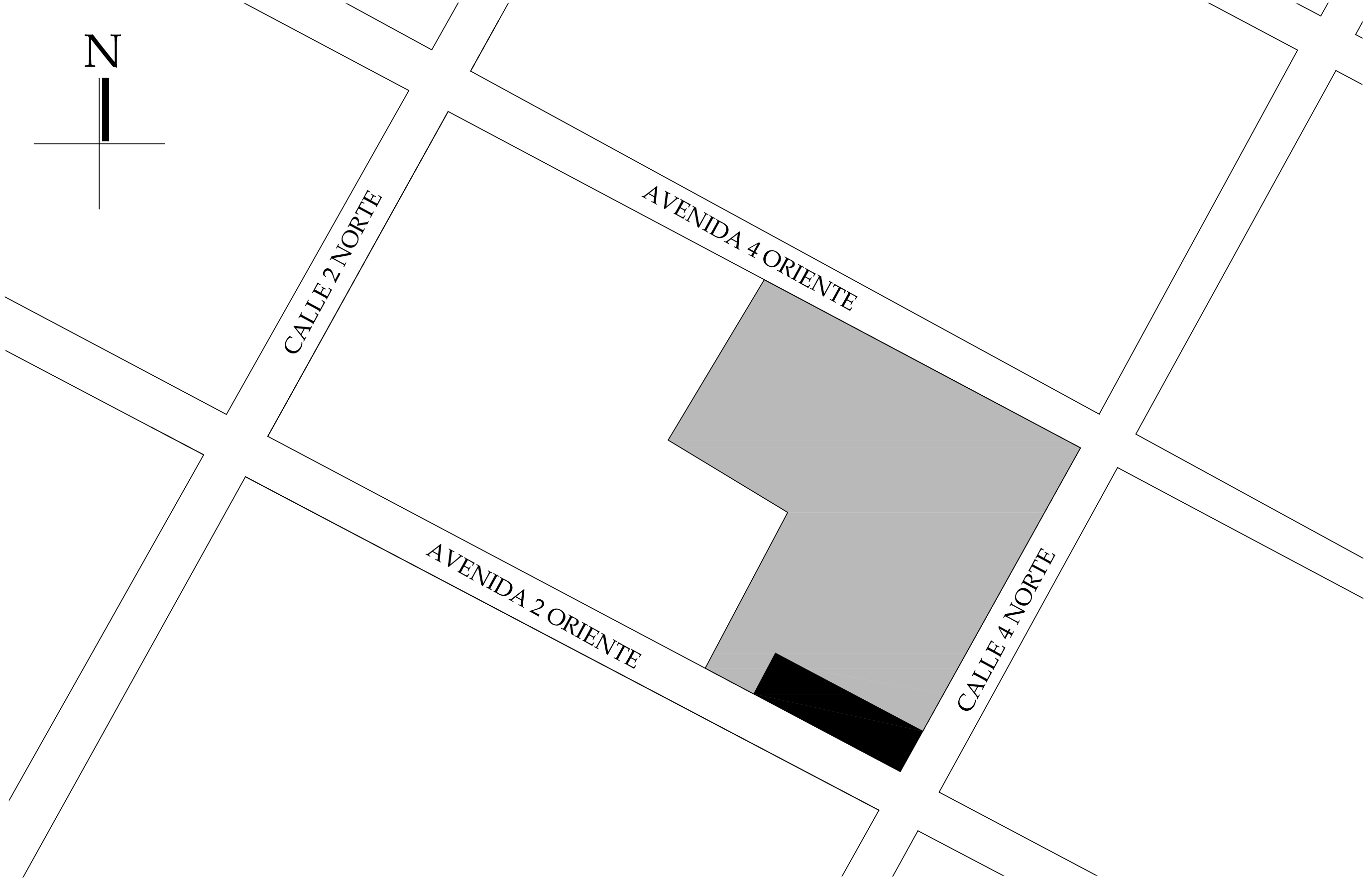 Croquis de localización. Dirección de Catastro Municipal.