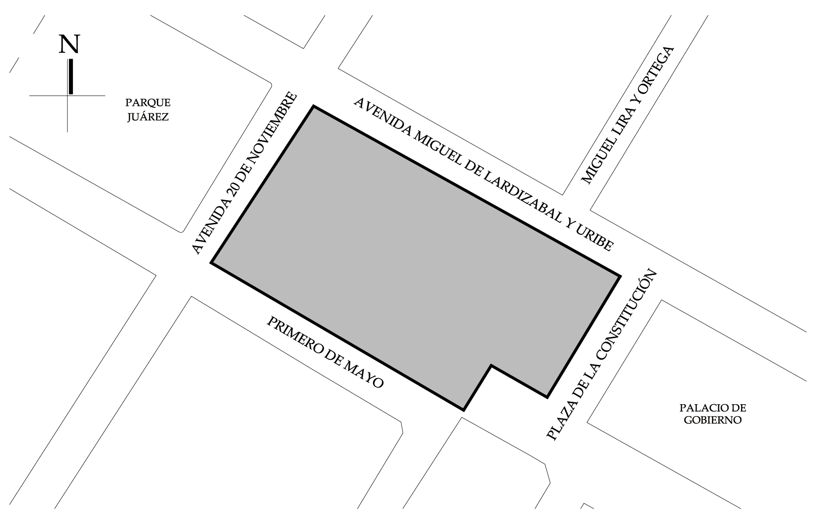 Croquis de localización, 2021. Fuente: Google Maps.