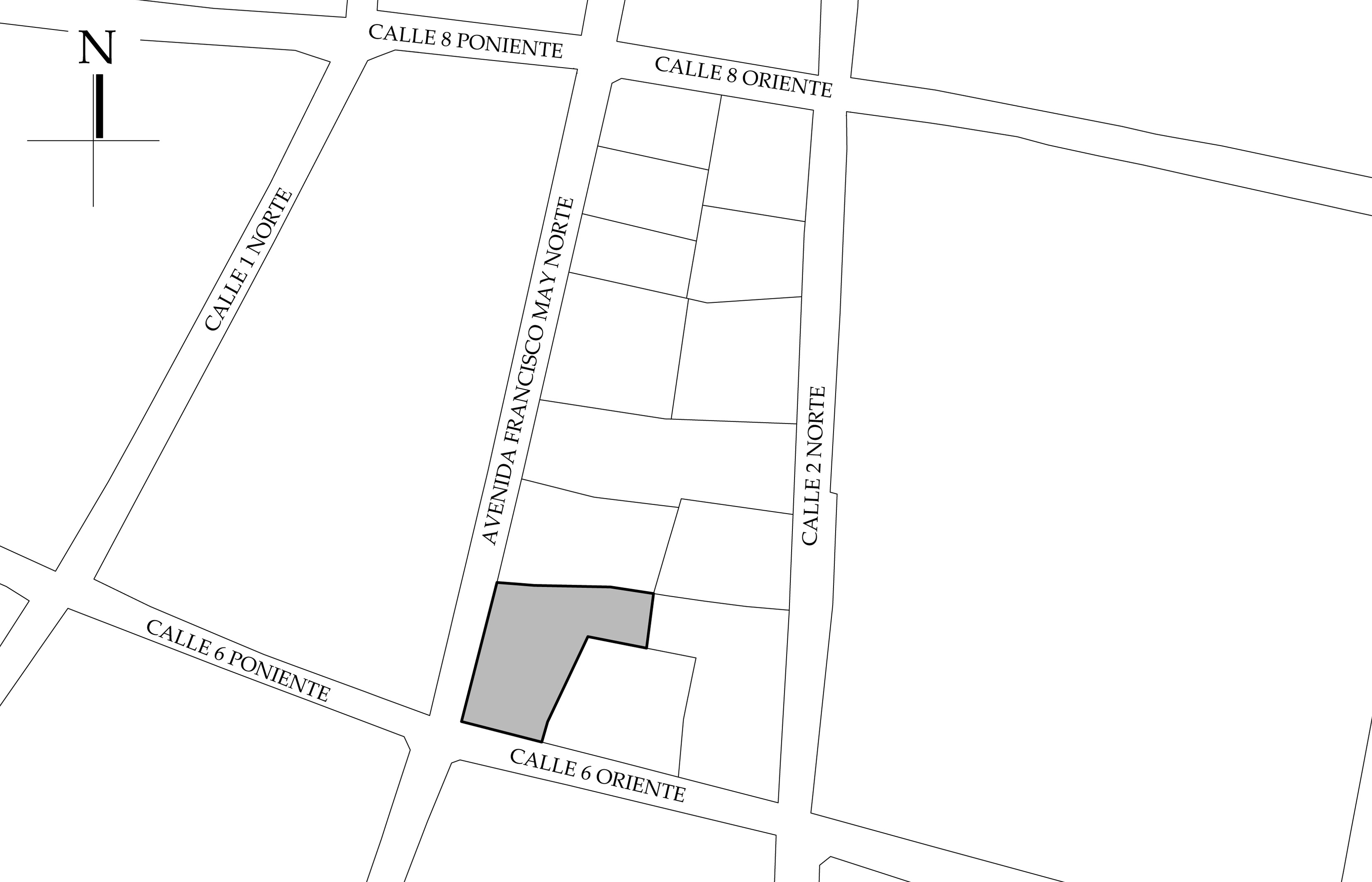 Croquis de localización. Fuente: plano catastral.