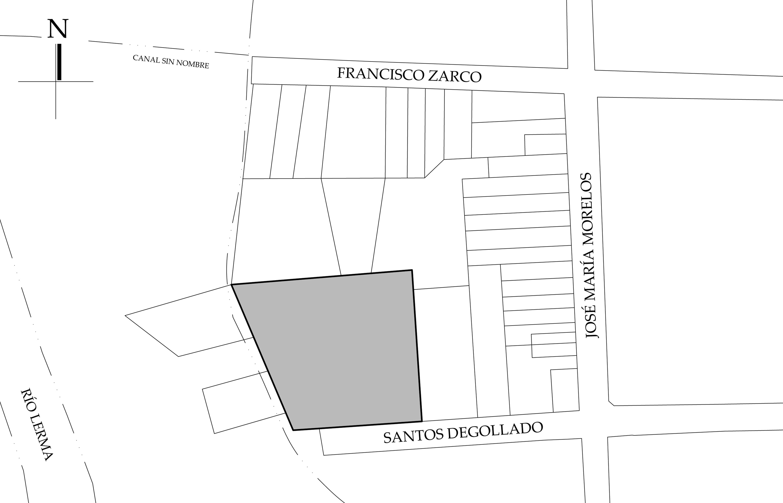 Croquis de localizaci&oacute;n. Fuente: plano catastral.
