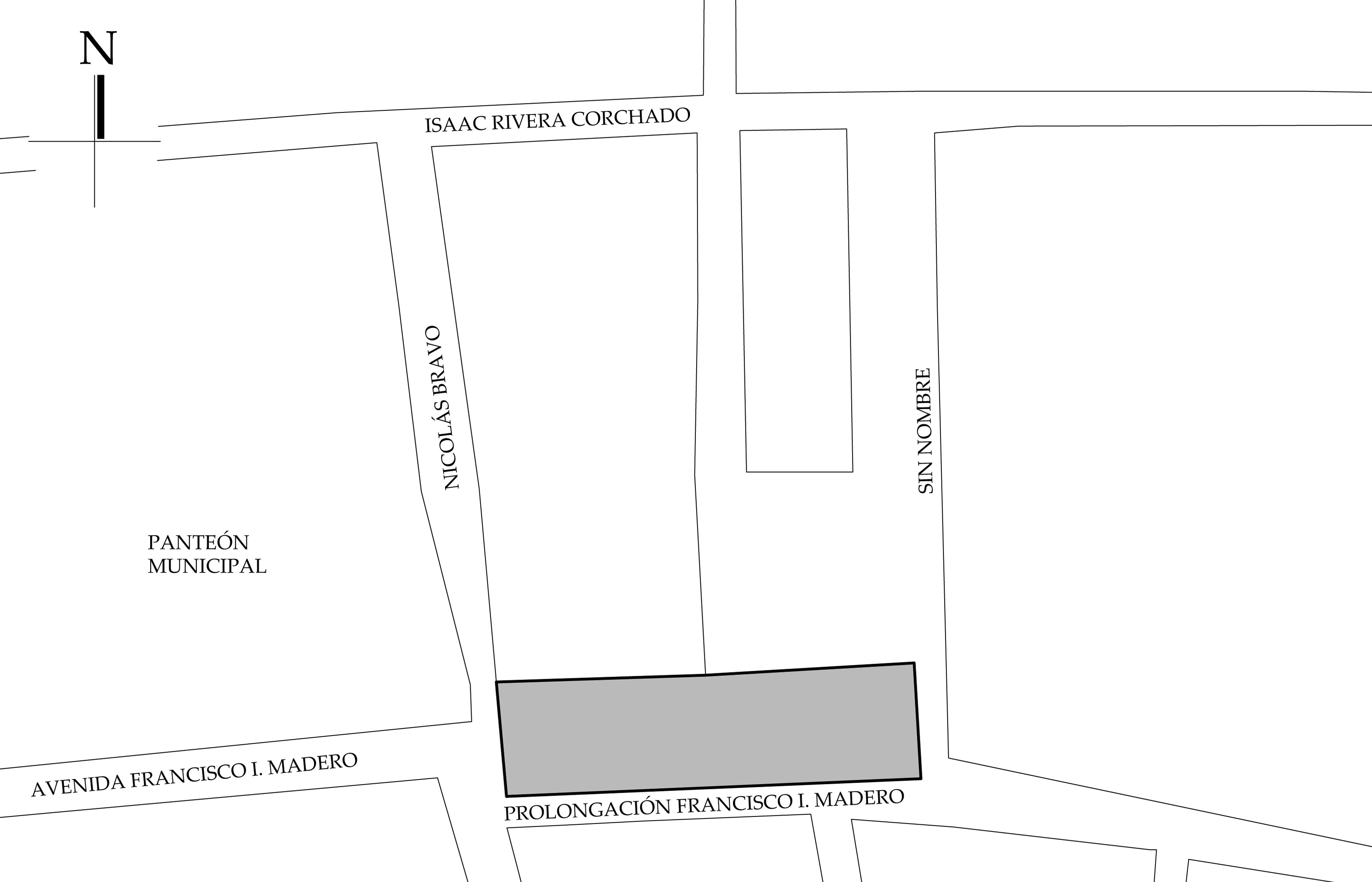 Croquis de localización. Fuente: plano manzanero.