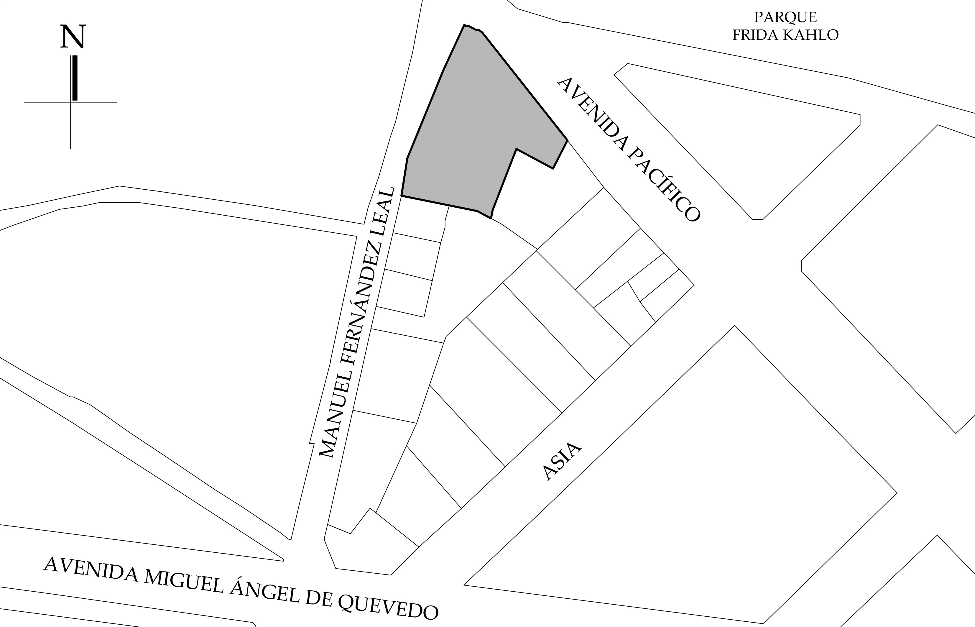 Croquis de localizaci&oacute;n, 2025. Fuente: Sistema de Informaci&oacute;n Geogr&aacute;fica Ciudad MX Seduvi, 2009.