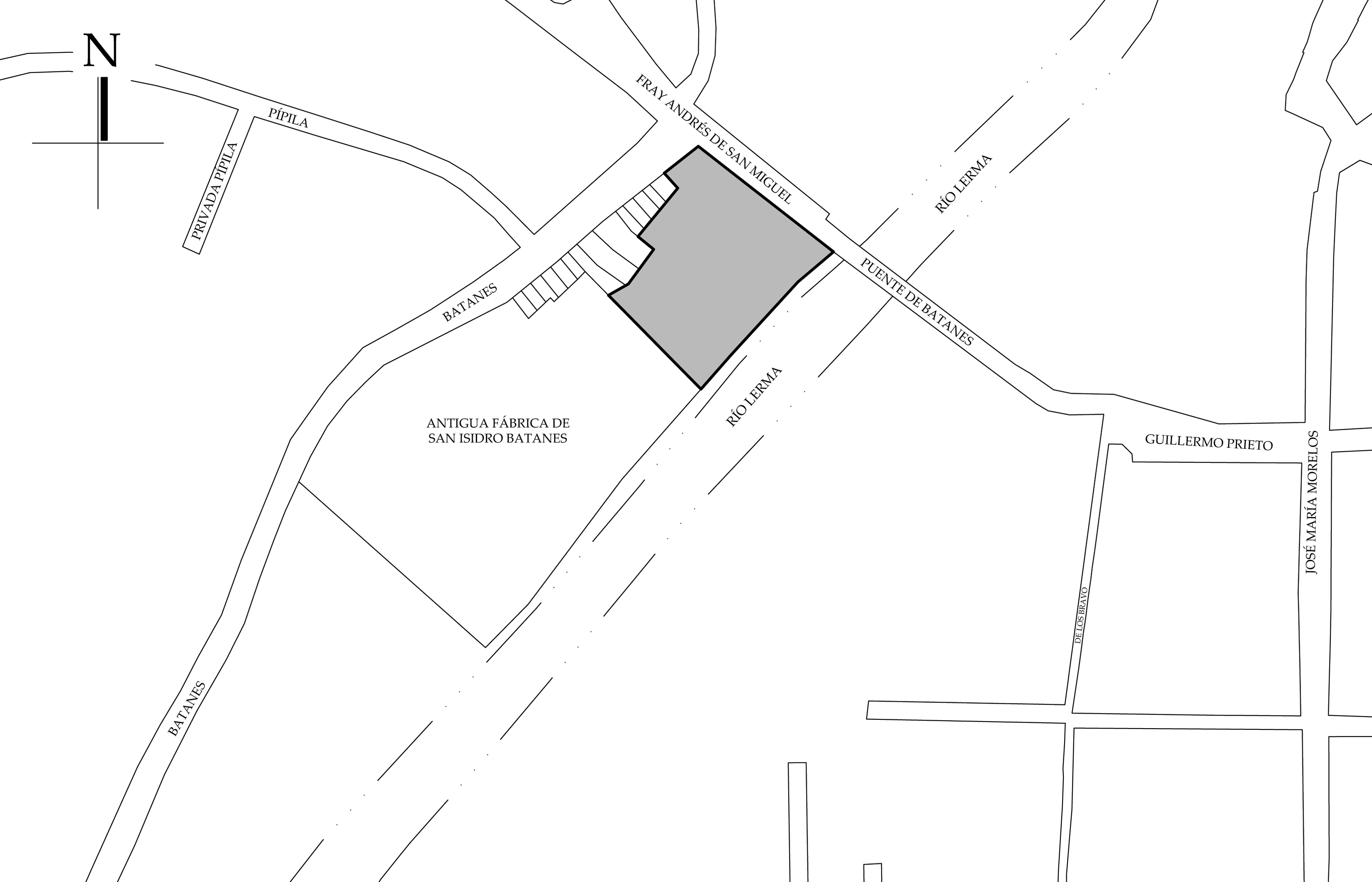 Croquis de localización. Fuente: plano catastral.