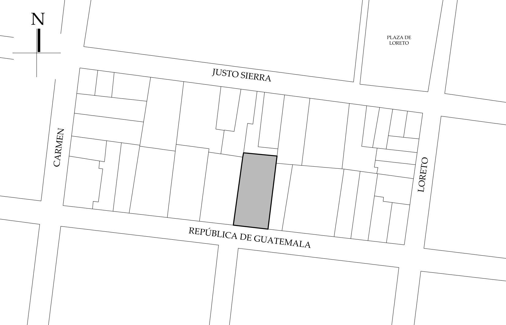 Croquis de localizaci&oacute;n, 2022. Fuente: SEDUVI.
