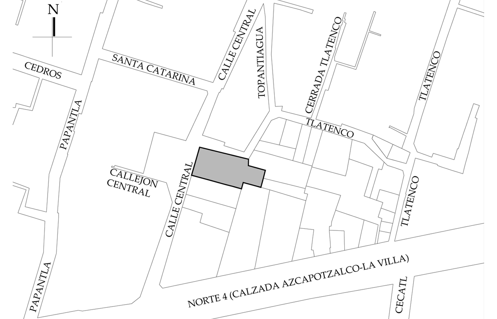 Croquis de localización, 2016.
