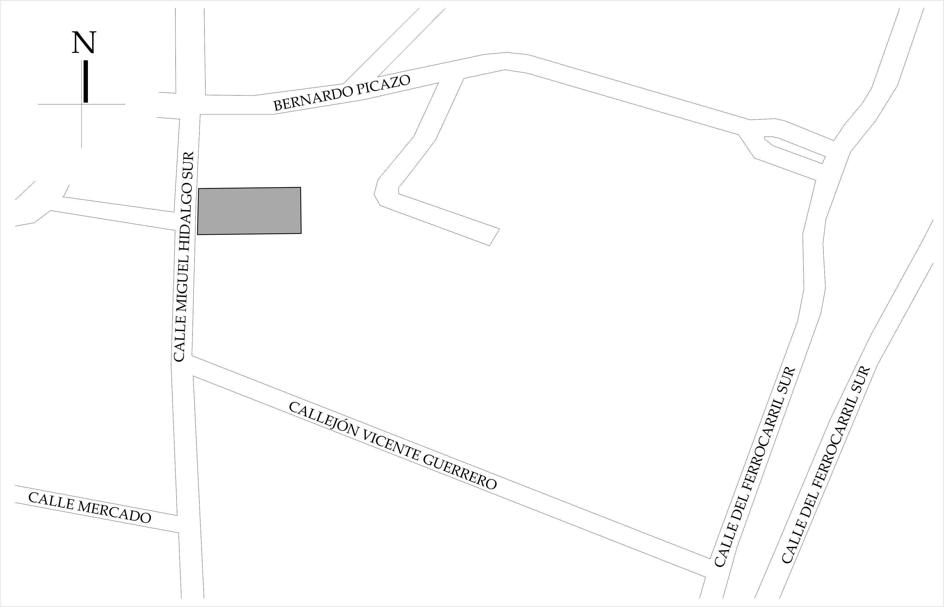 Croquis de localizaci&oacute;n. Fuente: Google Maps. 2000