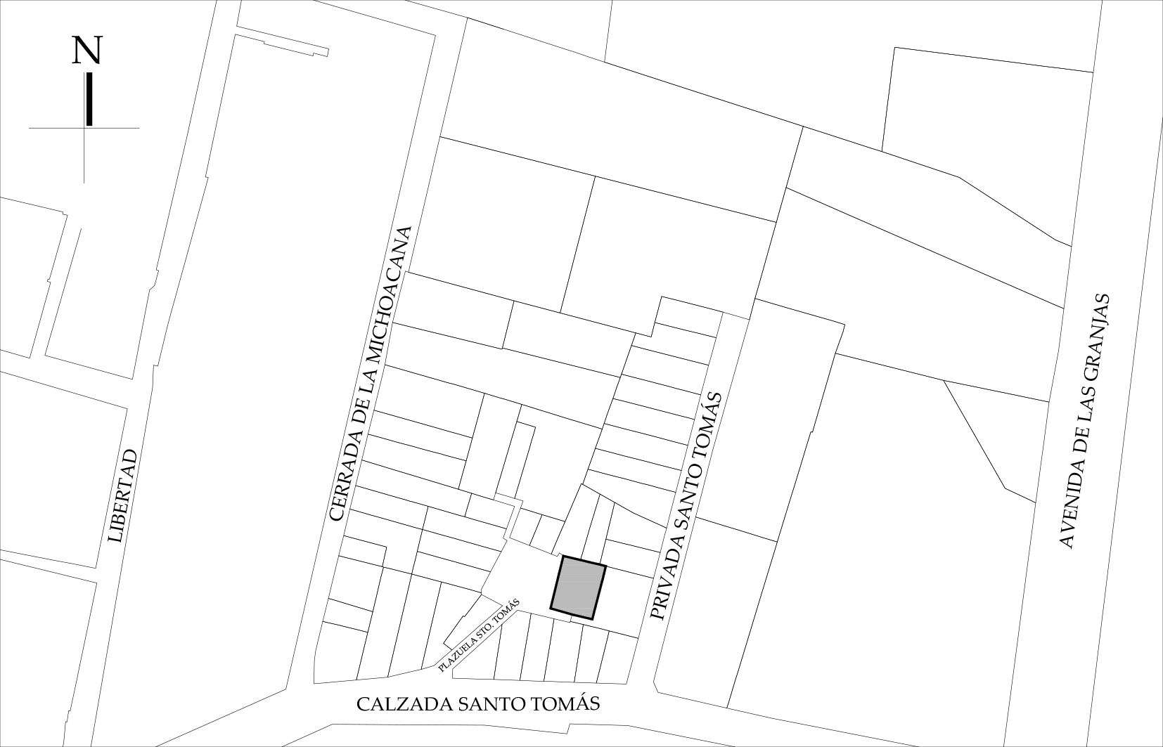 Croquis de localización, 2022. Fuente: Sistema de Información Geográfica Ciudad MX Seduvi, 2009.