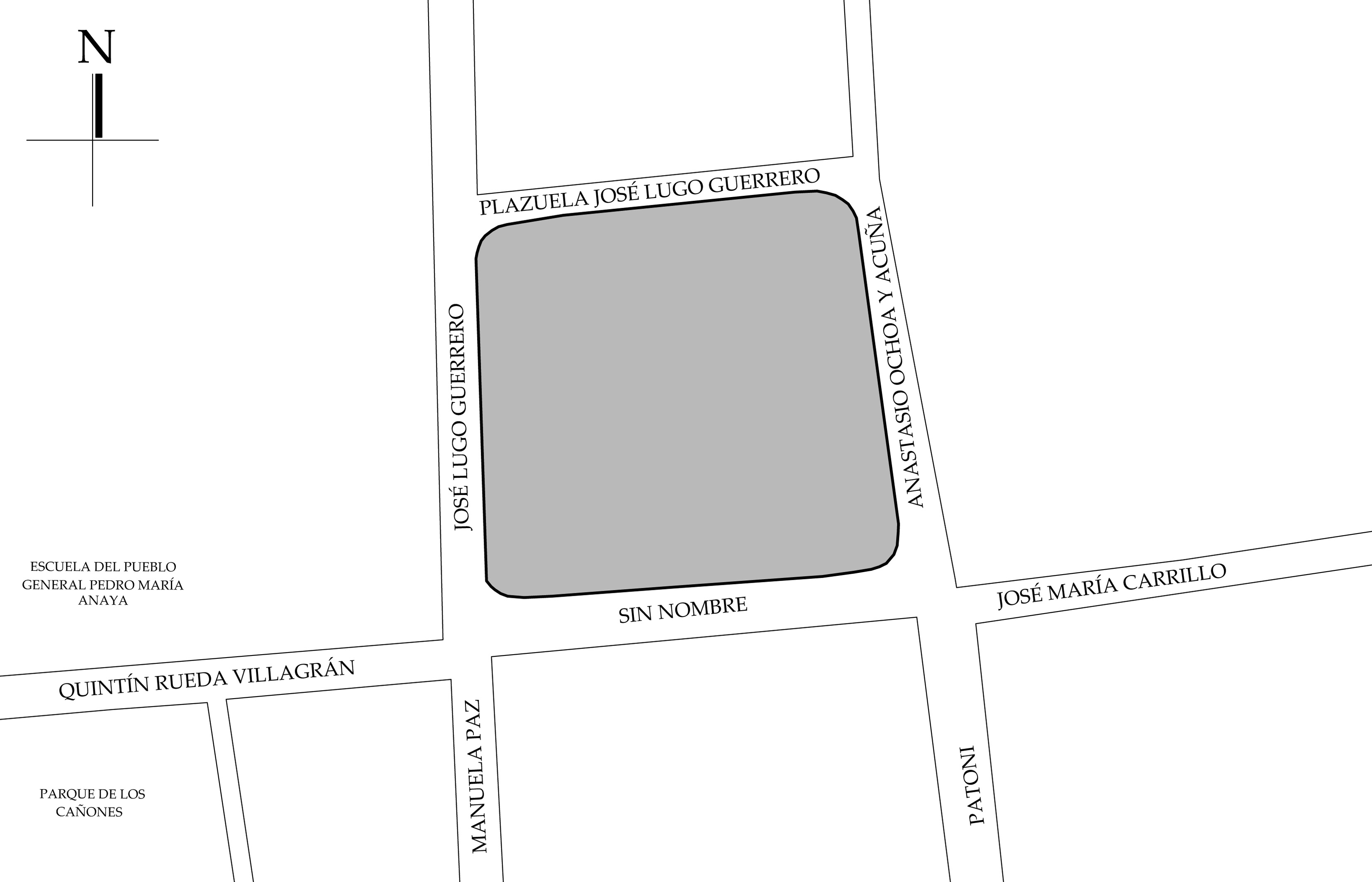 Croquis de localizaci&oacute;n. Fuente: plano manzanero.