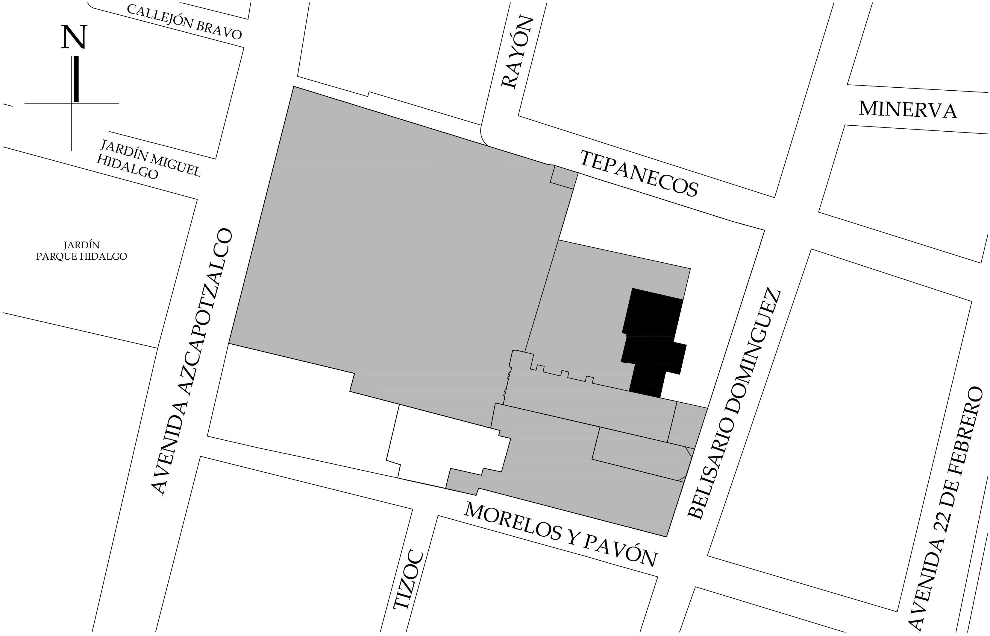 Croquis de localización, 2022. Fuente: Sistema de Información Geográfica Ciudad MX Seduvi, 2009.