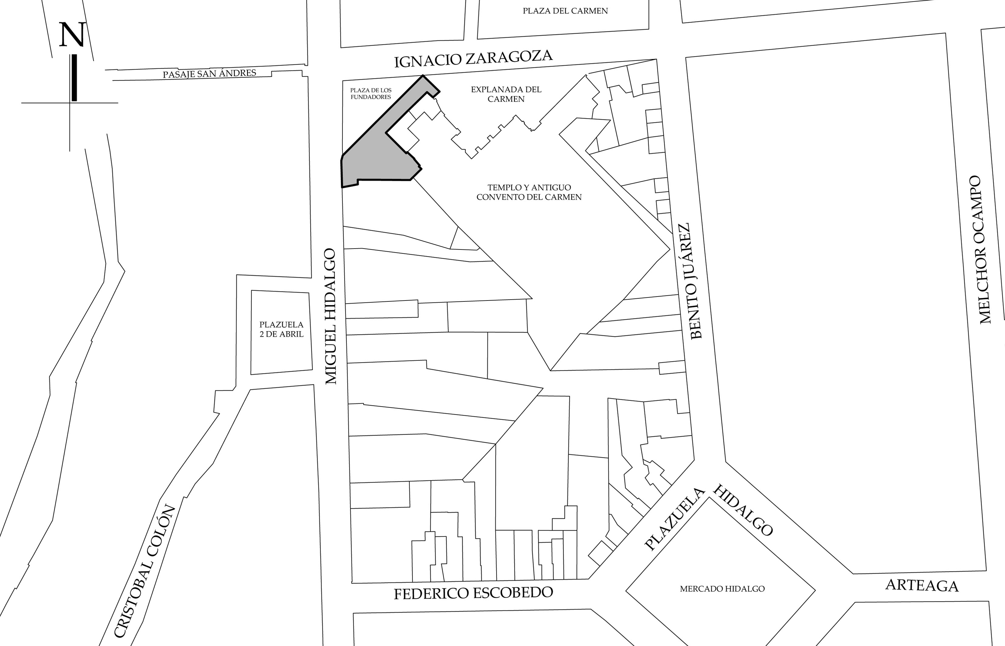 Croquis de localización. Fuente: plano catastral.