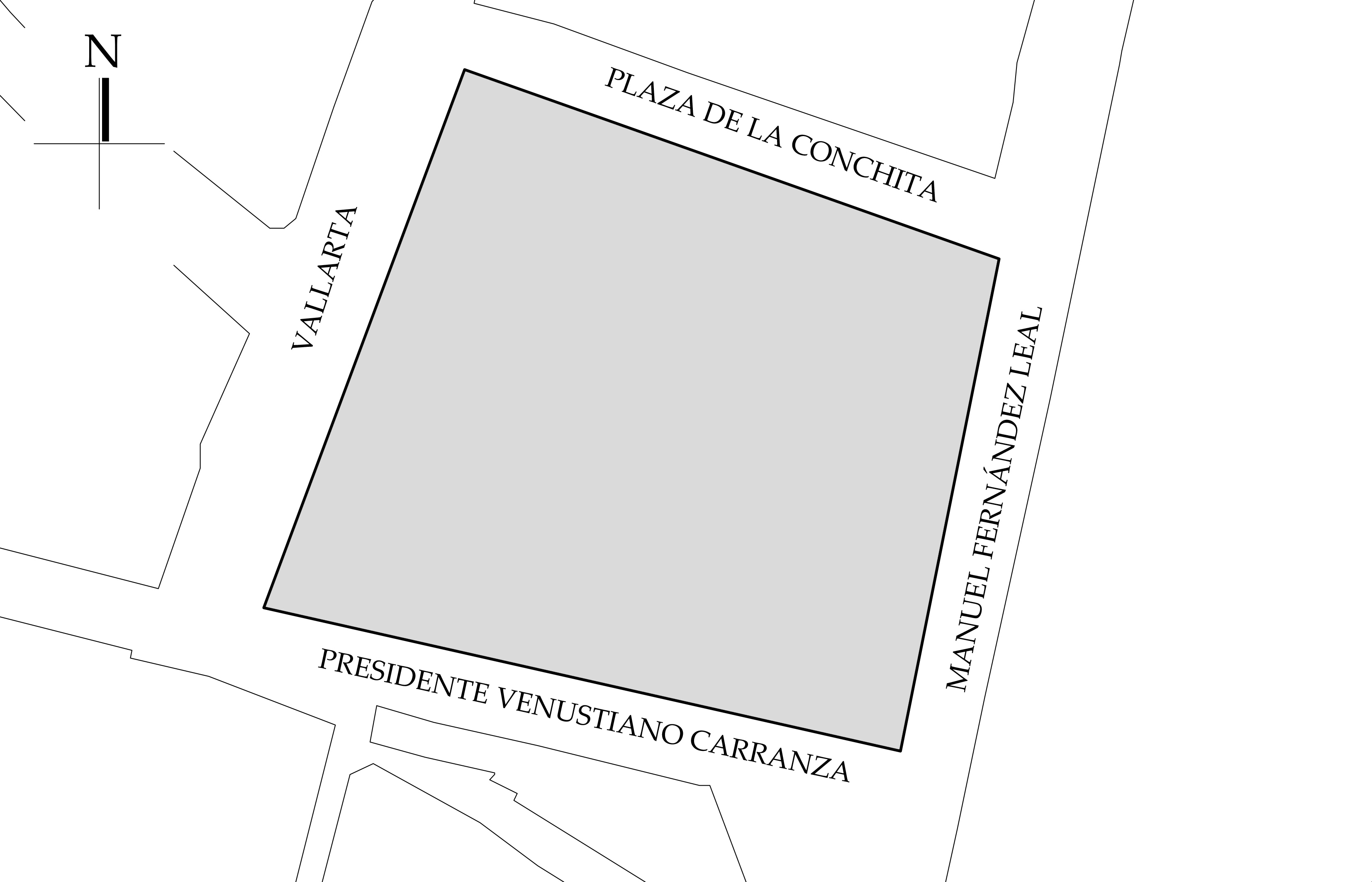 Croquis de localización, 2025. Fuente: Sistema de Información Geográfica Ciudad MX Seduvi, 2009.
