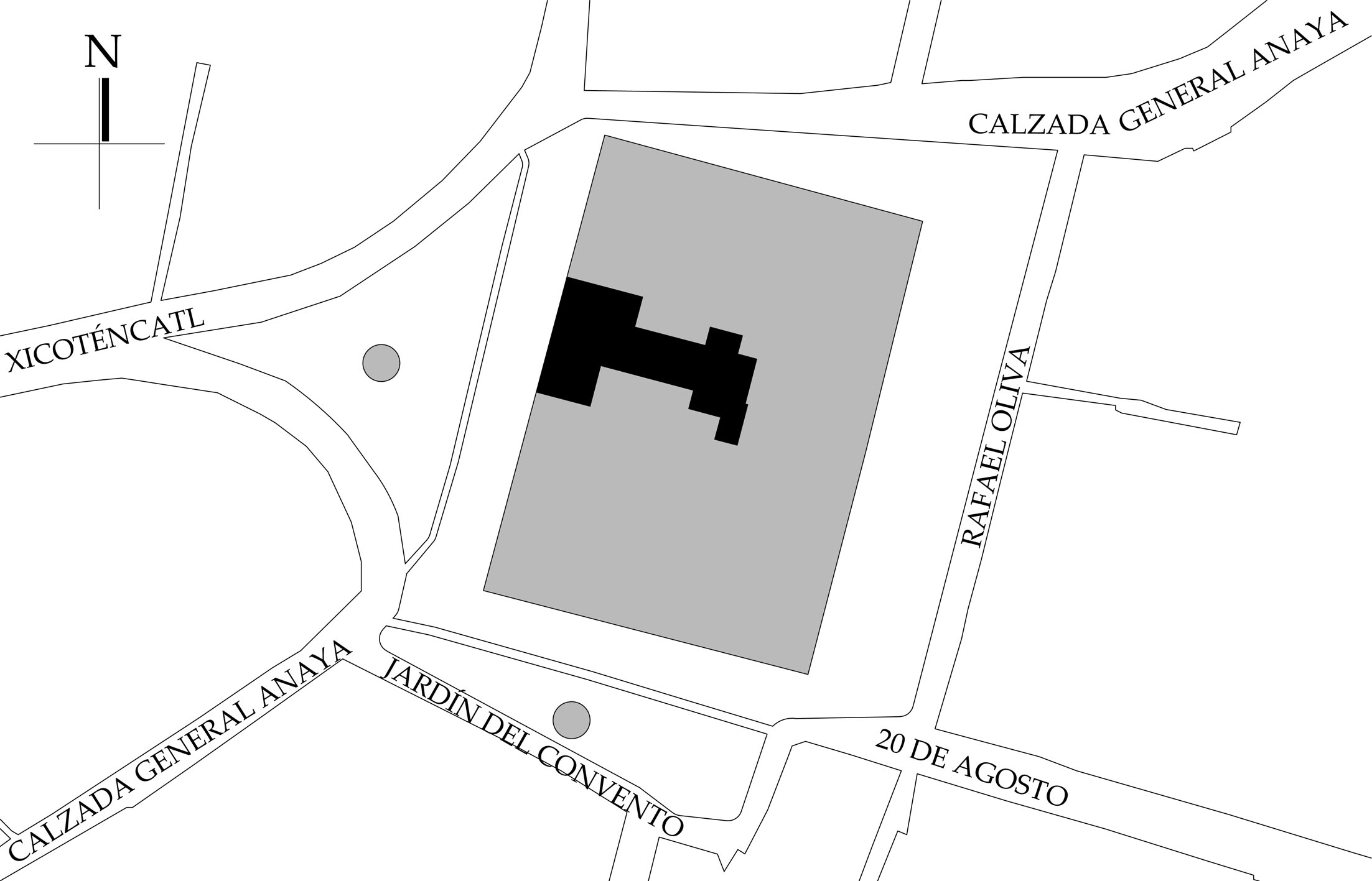 Croquis de localización, 2019. Fuente: Sistema de Información Geográfica Ciudad MX Seduvi, 2009.