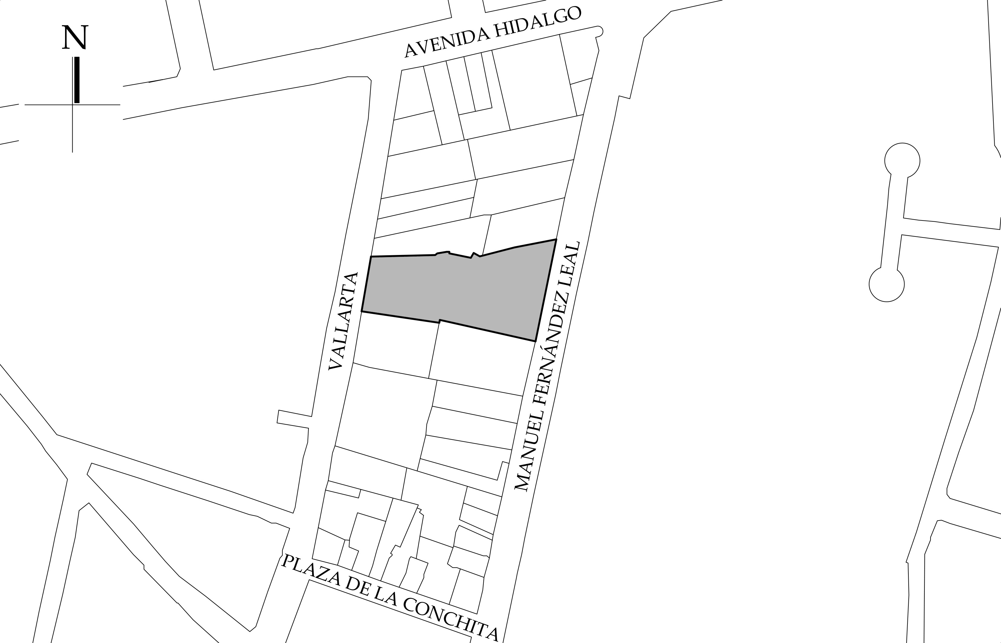 Croquis de localización, 2025. Fuente: Sistema de Información Geográfica Ciudad MX Seduvi, 2009.