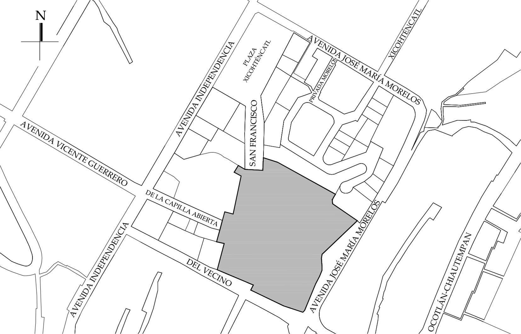 Croquis de localizaci&oacute;n. Fuente: Google Maps, 2018.