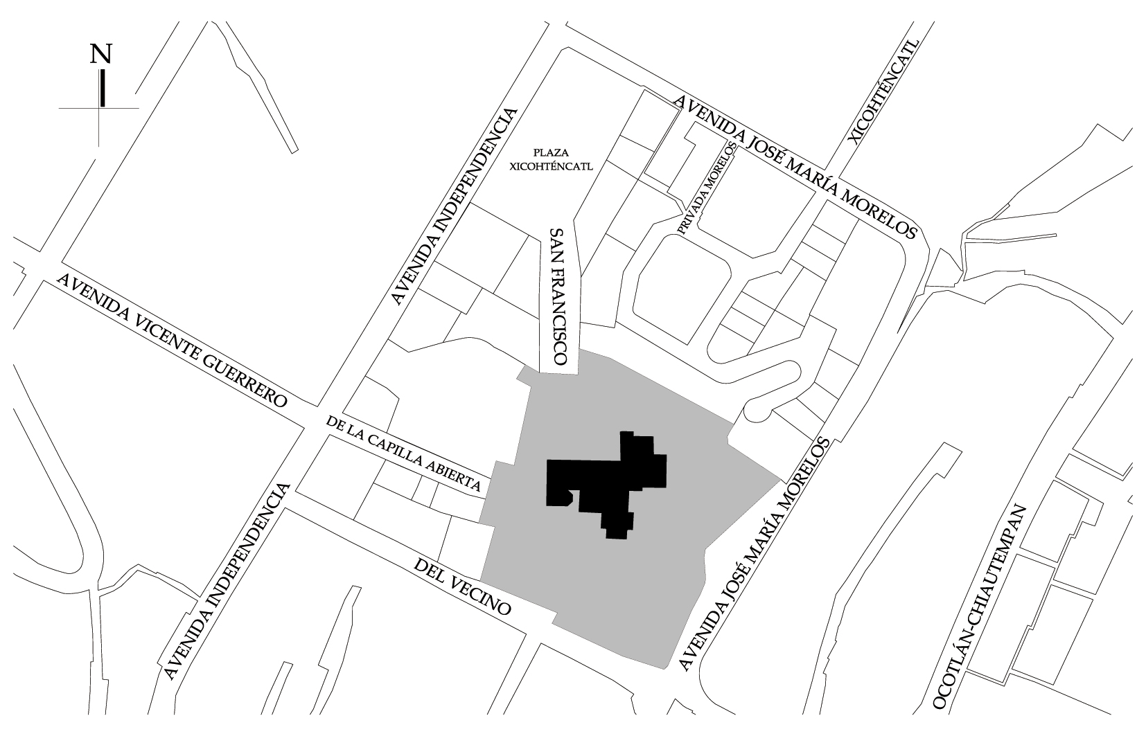 Croquis de localizaci&oacute;n, 2018. Fuente: Google Maps.