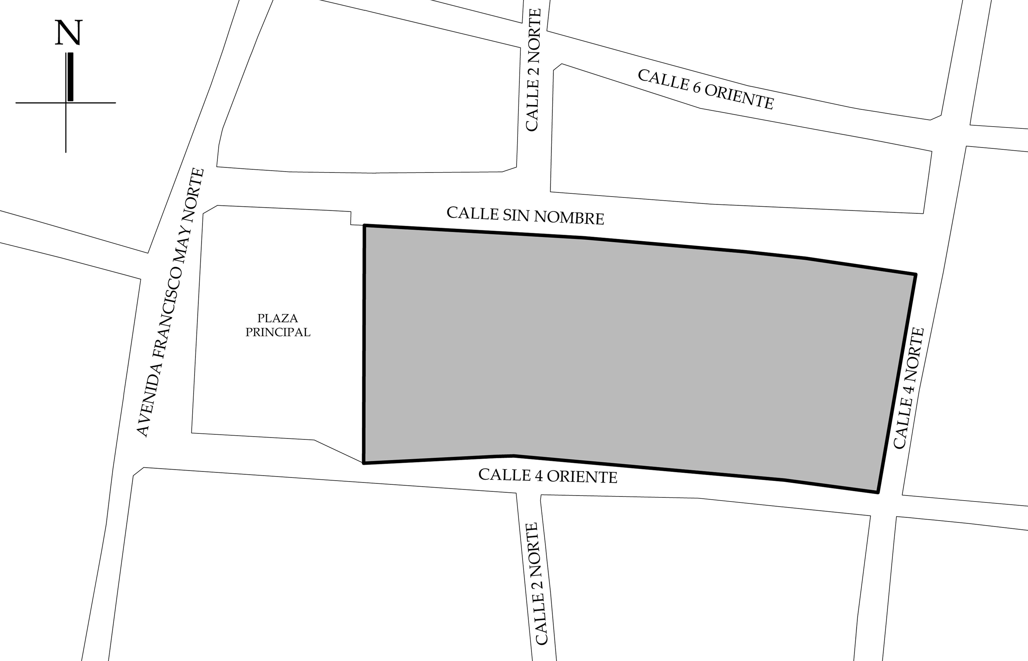 Croquis de localización. Fuente: plano catastral.