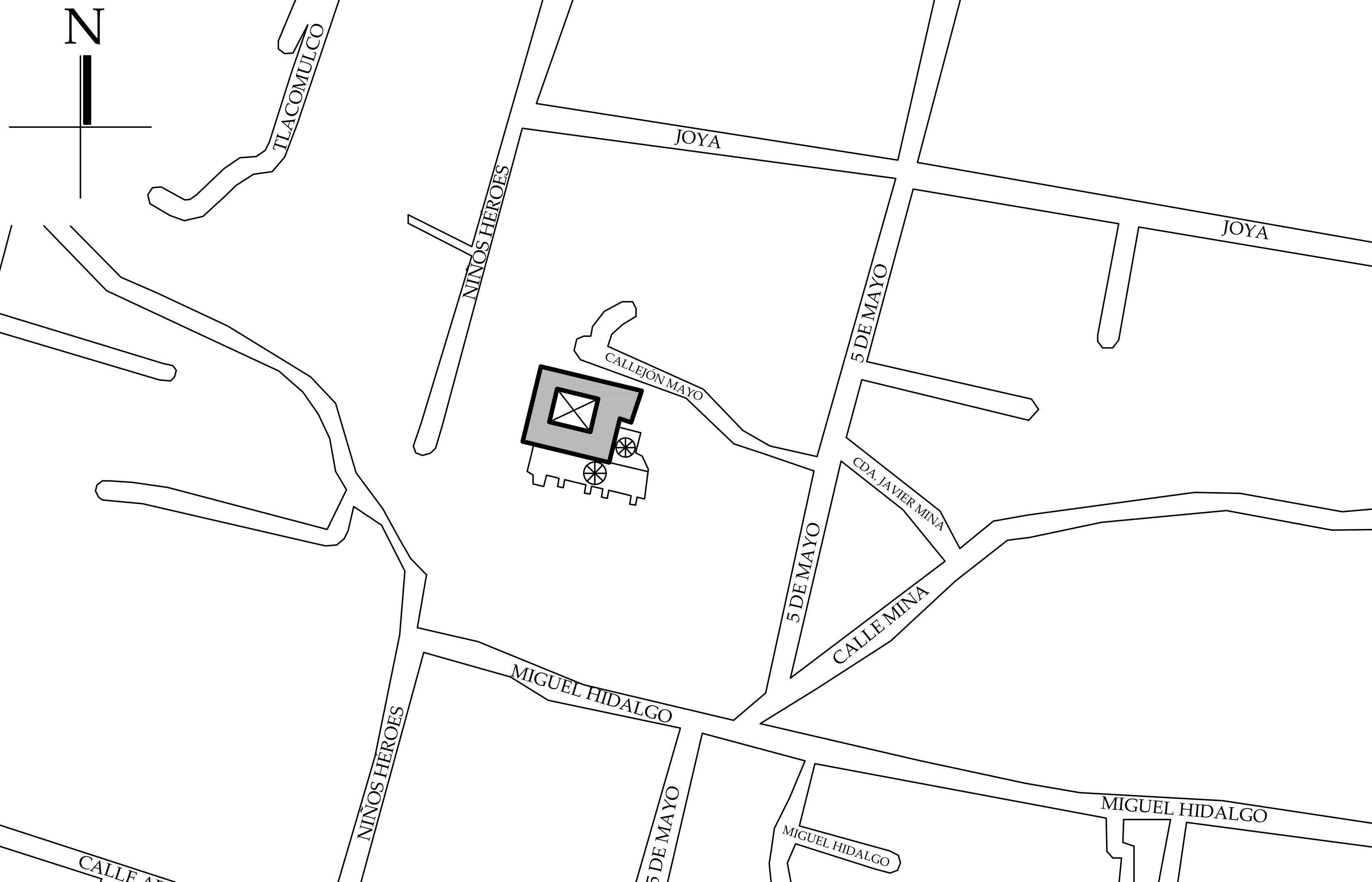 Croquis de localización, 2018. Fuente: Google Maps.