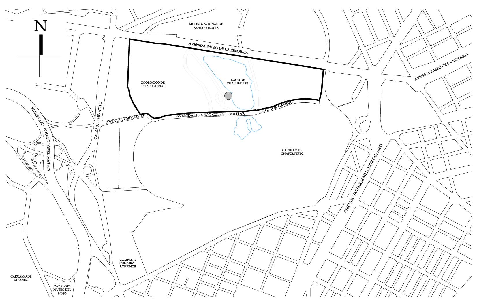 Croquis de localización, 2023. Fuente: Sistema de Información Geográfica Ciudad MX Seduvi, 2009.