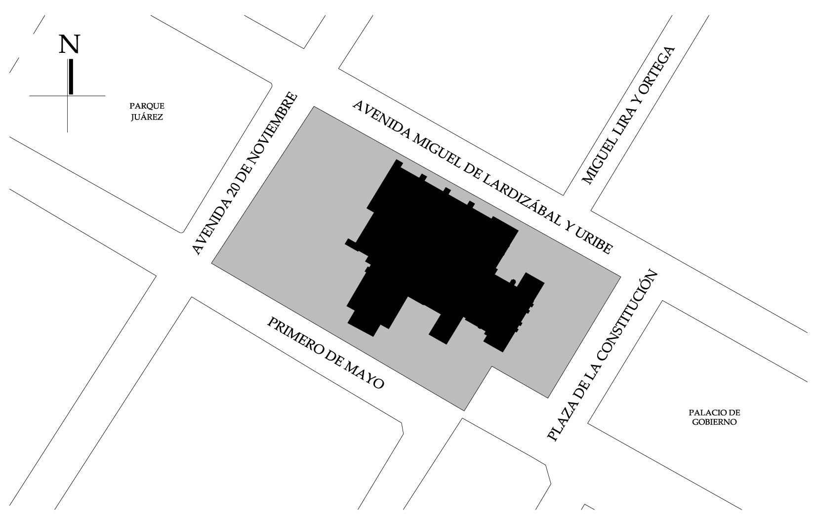 Croquis de localización, 2021. Fuente: Google Maps.