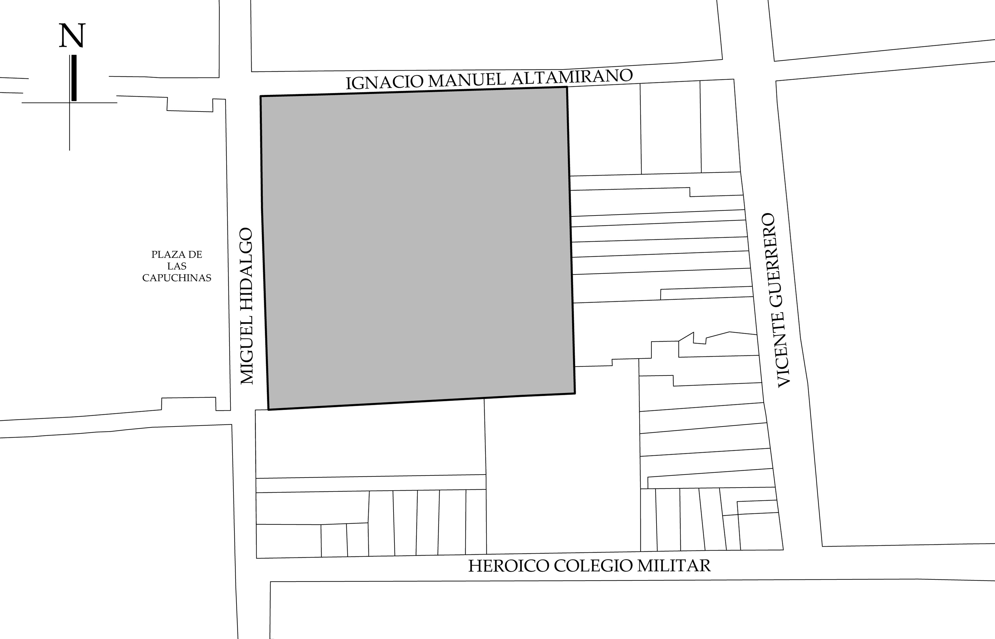 Croquis de localización. Fuente: plano catastral.