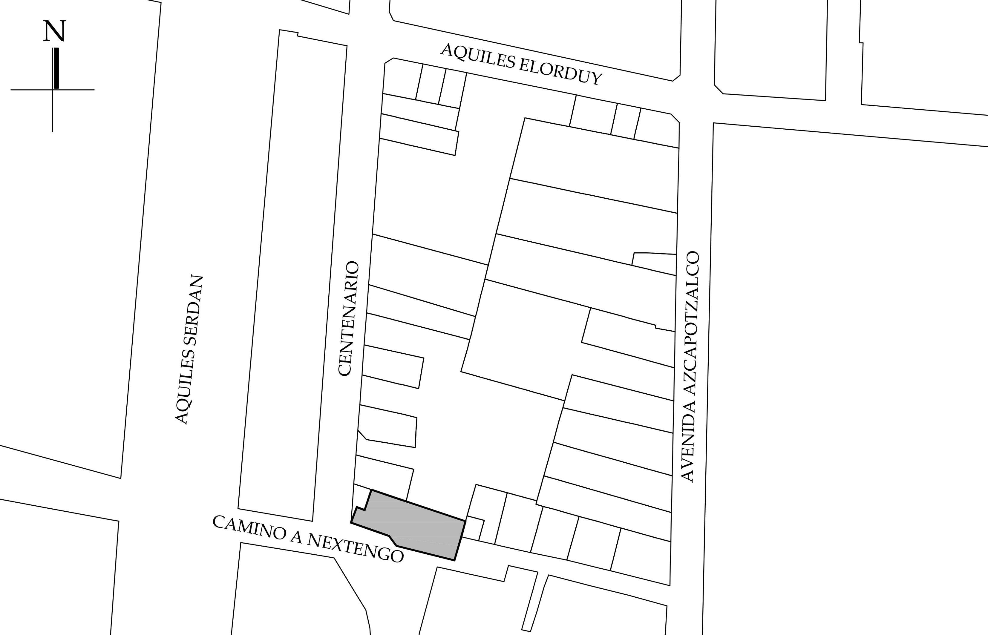 Croquis de localización, 2022. Fuente: Sistema de<br />
Información Geográfica Ciudad MX Seduvi, 2009.