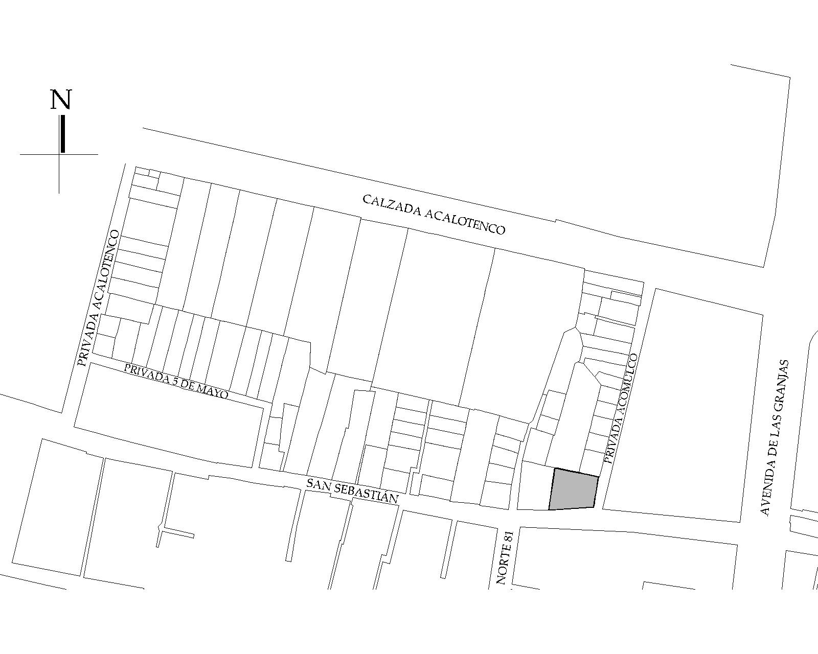Croquis de localización, 2022. Fuente: Sistema de Información Geográfica Ciudad MX Seduvi, 2009.