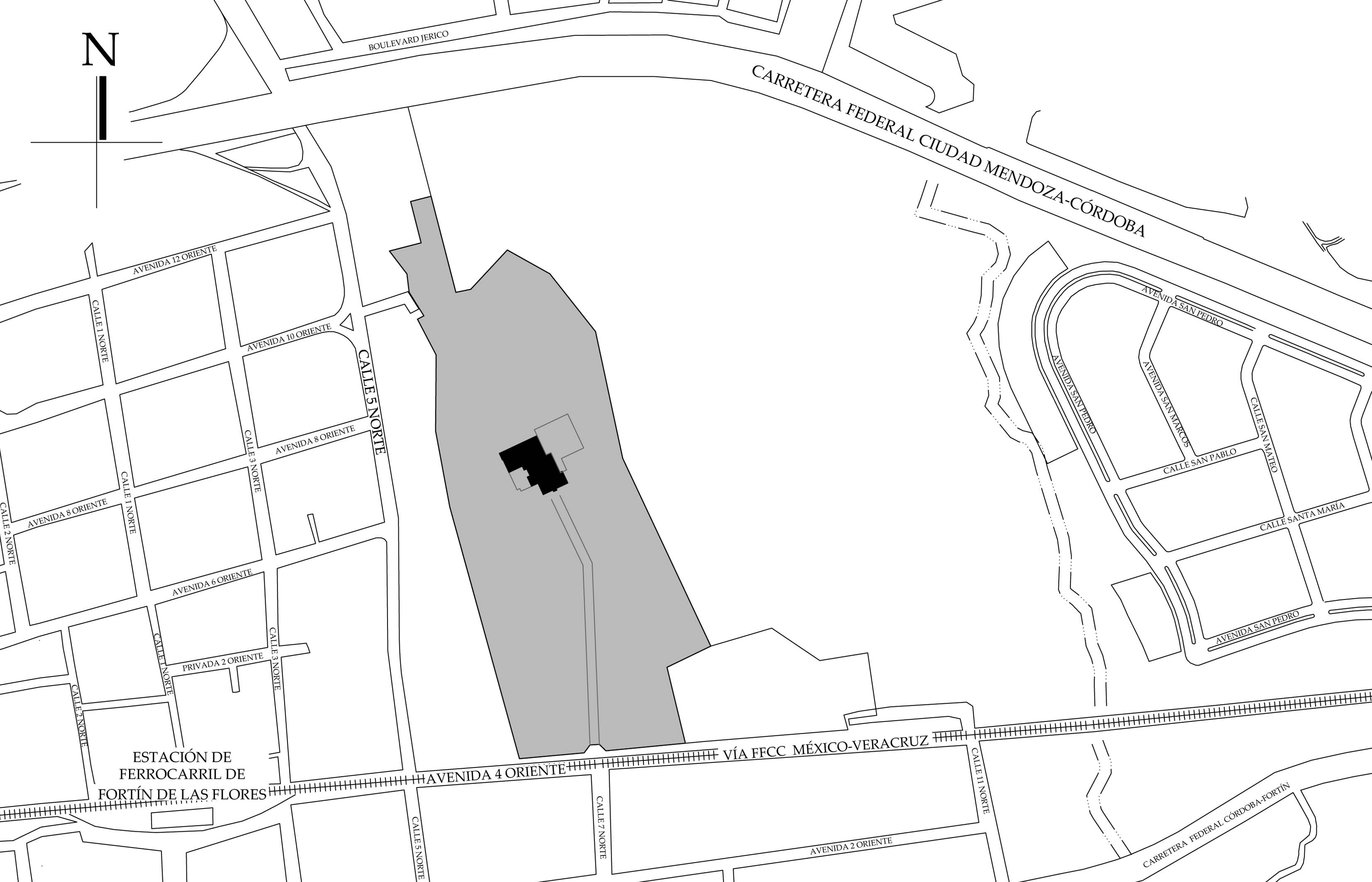 Croquis de localizaci&oacute;n, 2021. Fuente: Plano catastral.