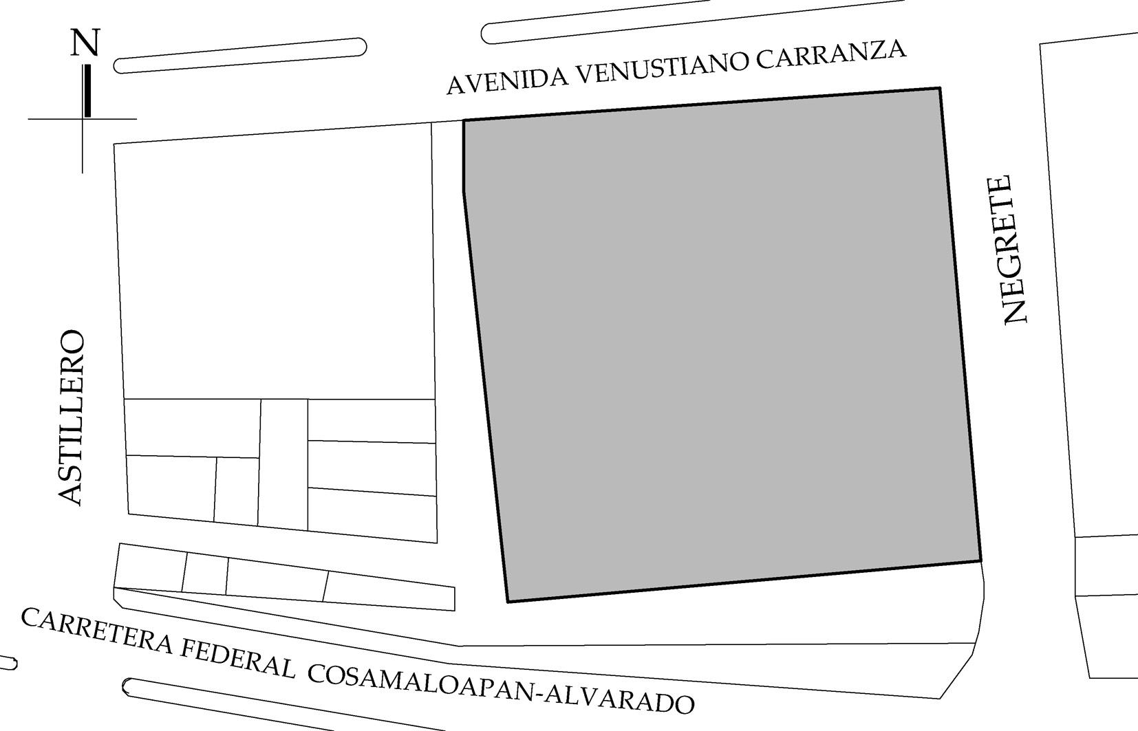 Croquis de localizaci&oacute;n, 2018.