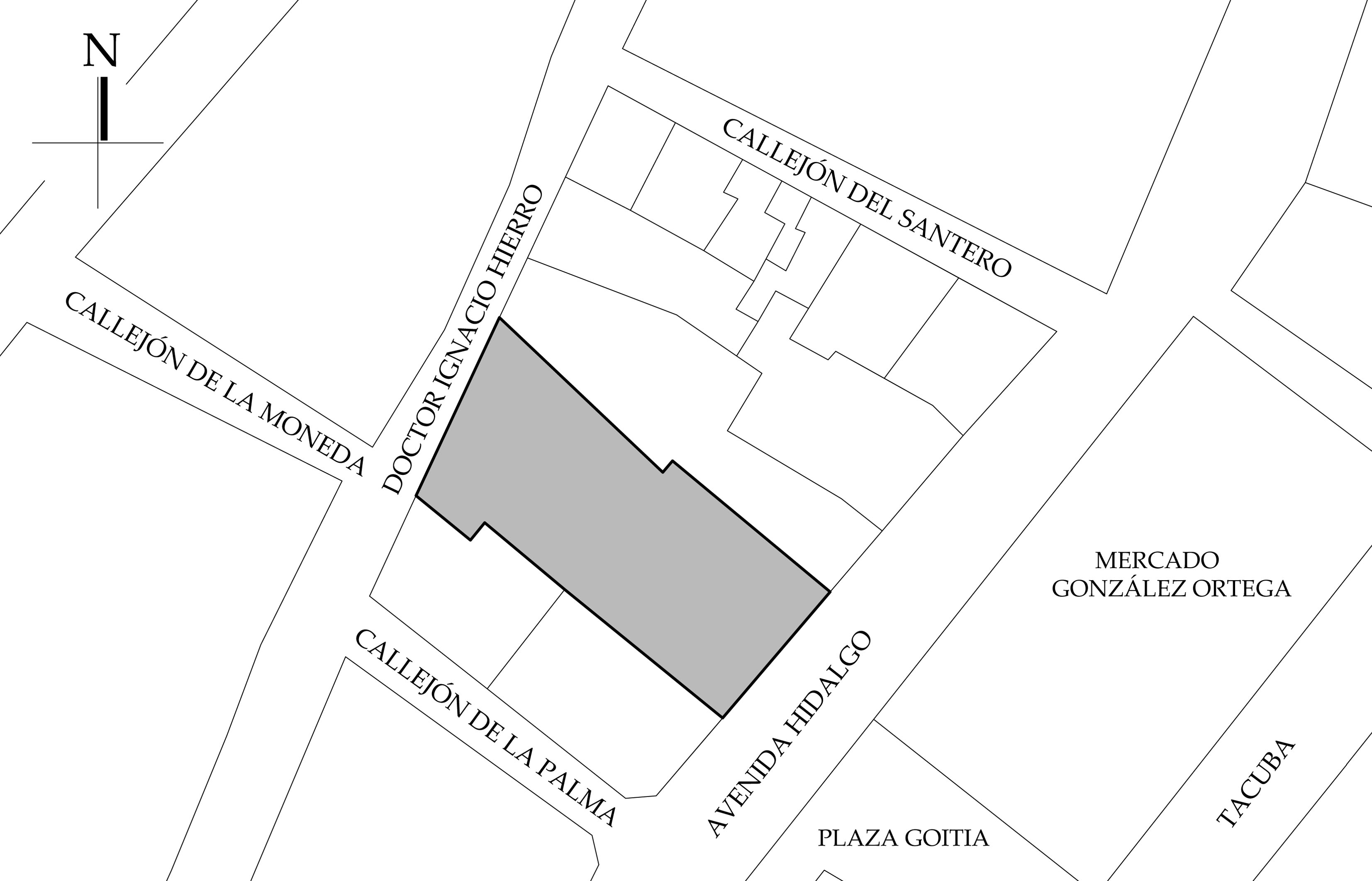 Croquis de localizaci&oacute;n, 2021. Fuente: Plano catastral.