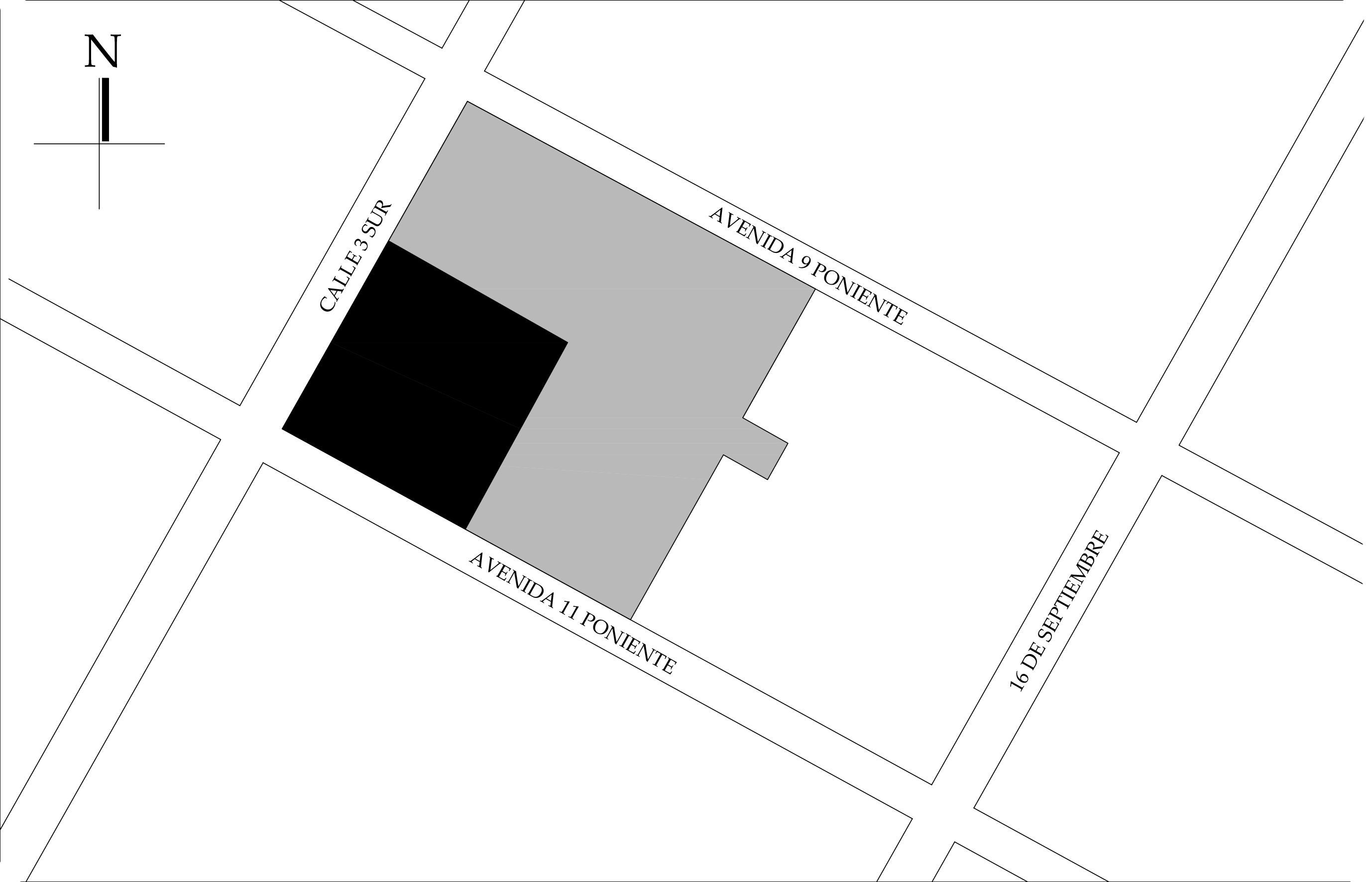 Croquis de localización. Dirección de Catastro Municipal.
