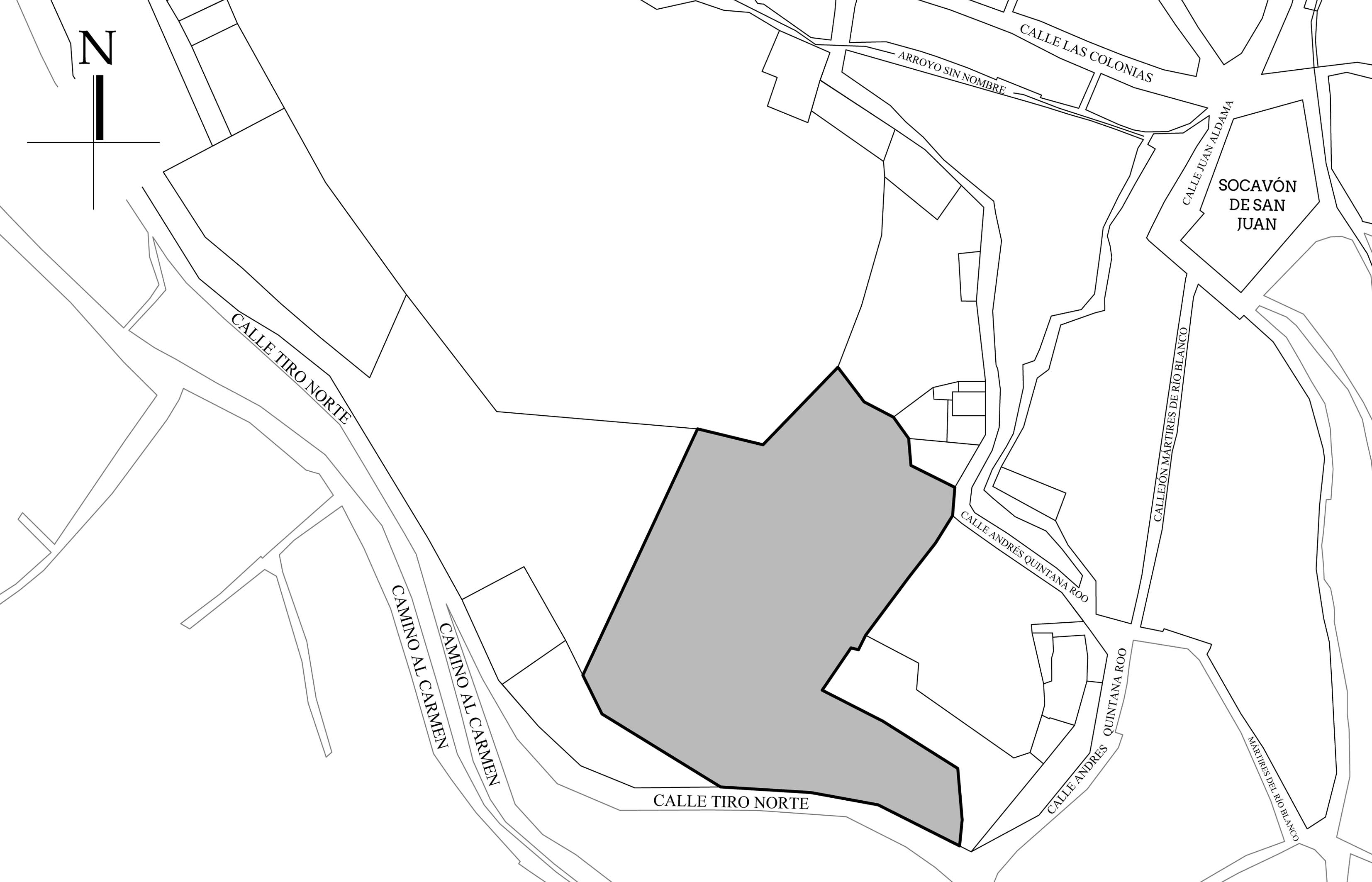 Croquis de localización. Fuente: plano catastral.