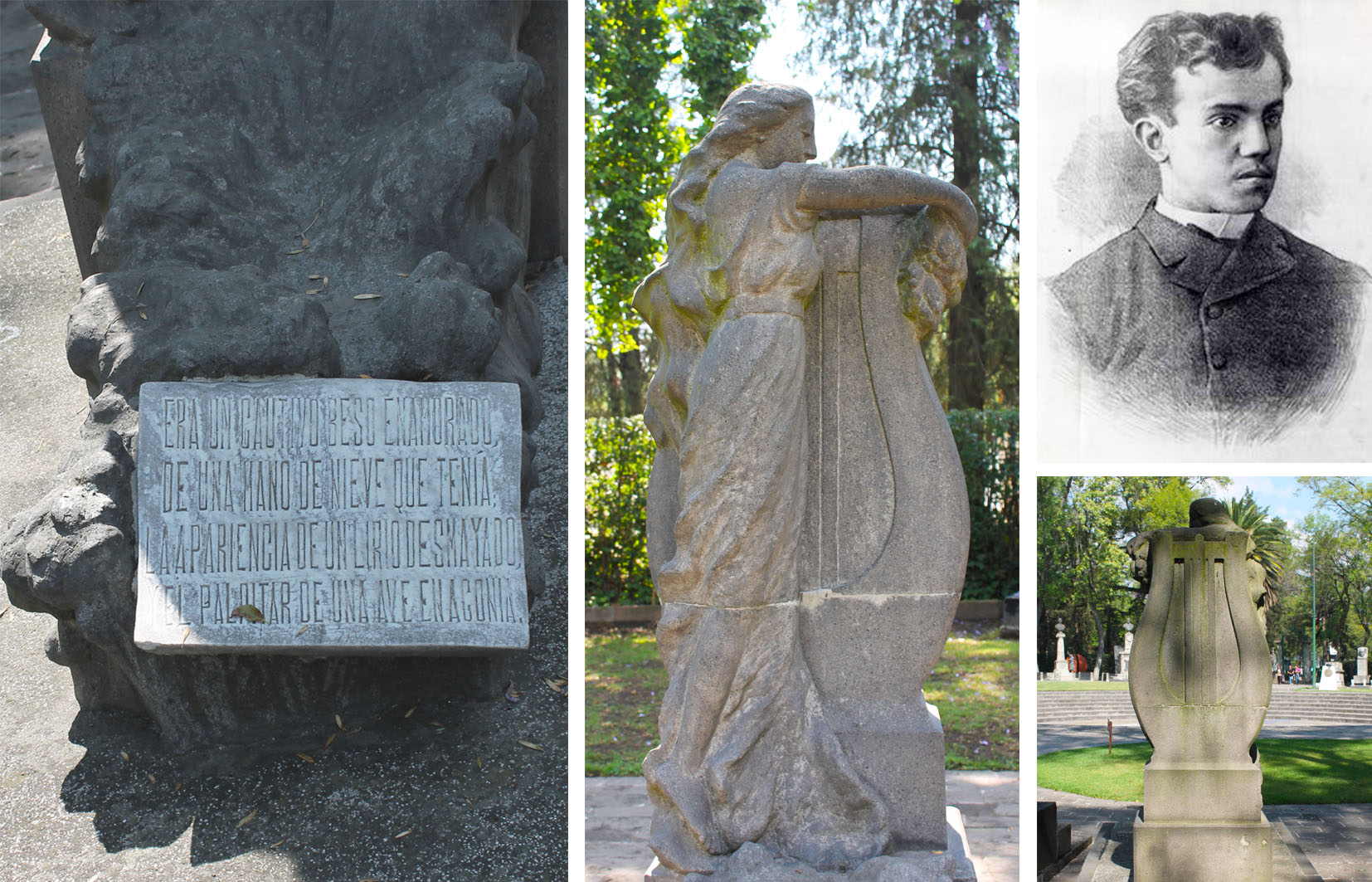 Detalles del monumento e imagen del personaje, 2016.