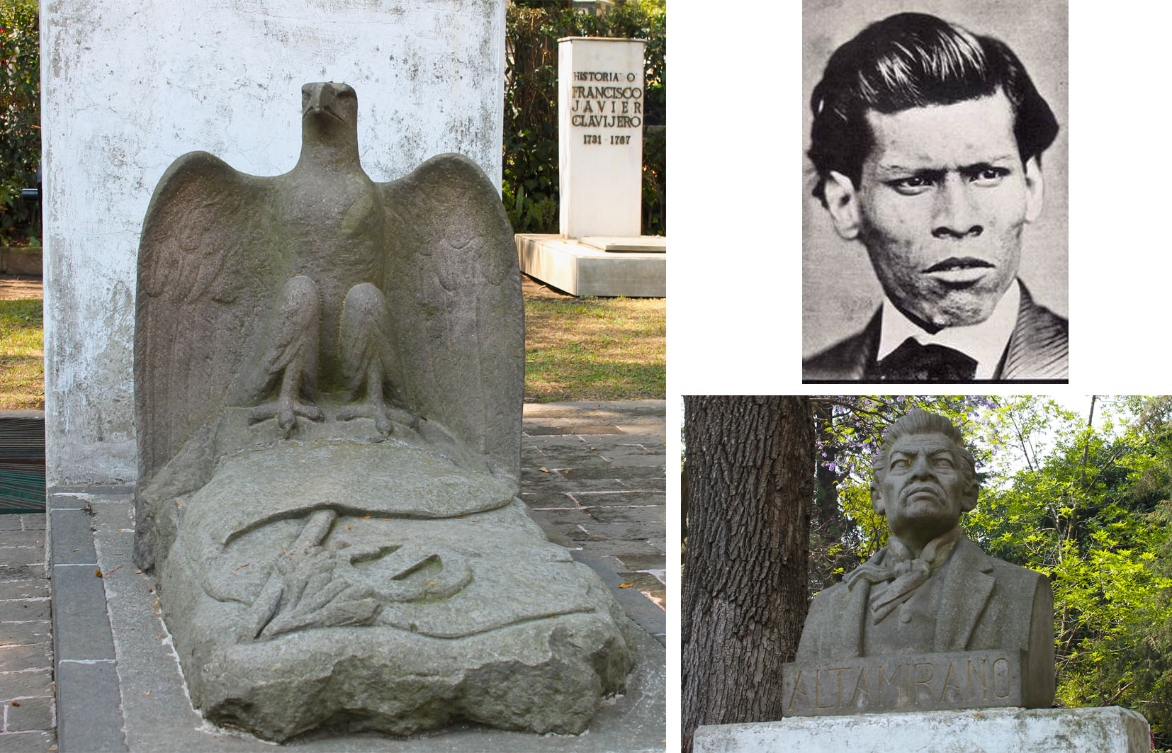 Detalles del monumento e imagen del personaje, 2016.