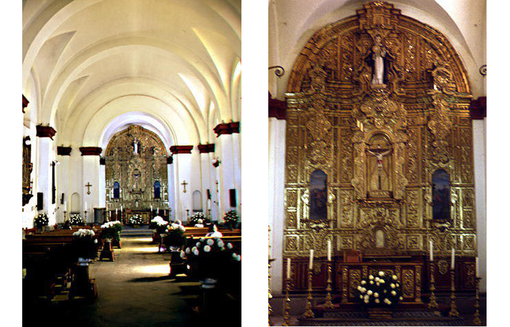 Vista al interior de la nave y el retablo, 2000.
