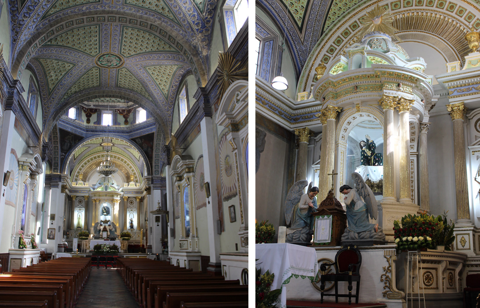 Imágenes, interior de templo, 2018.