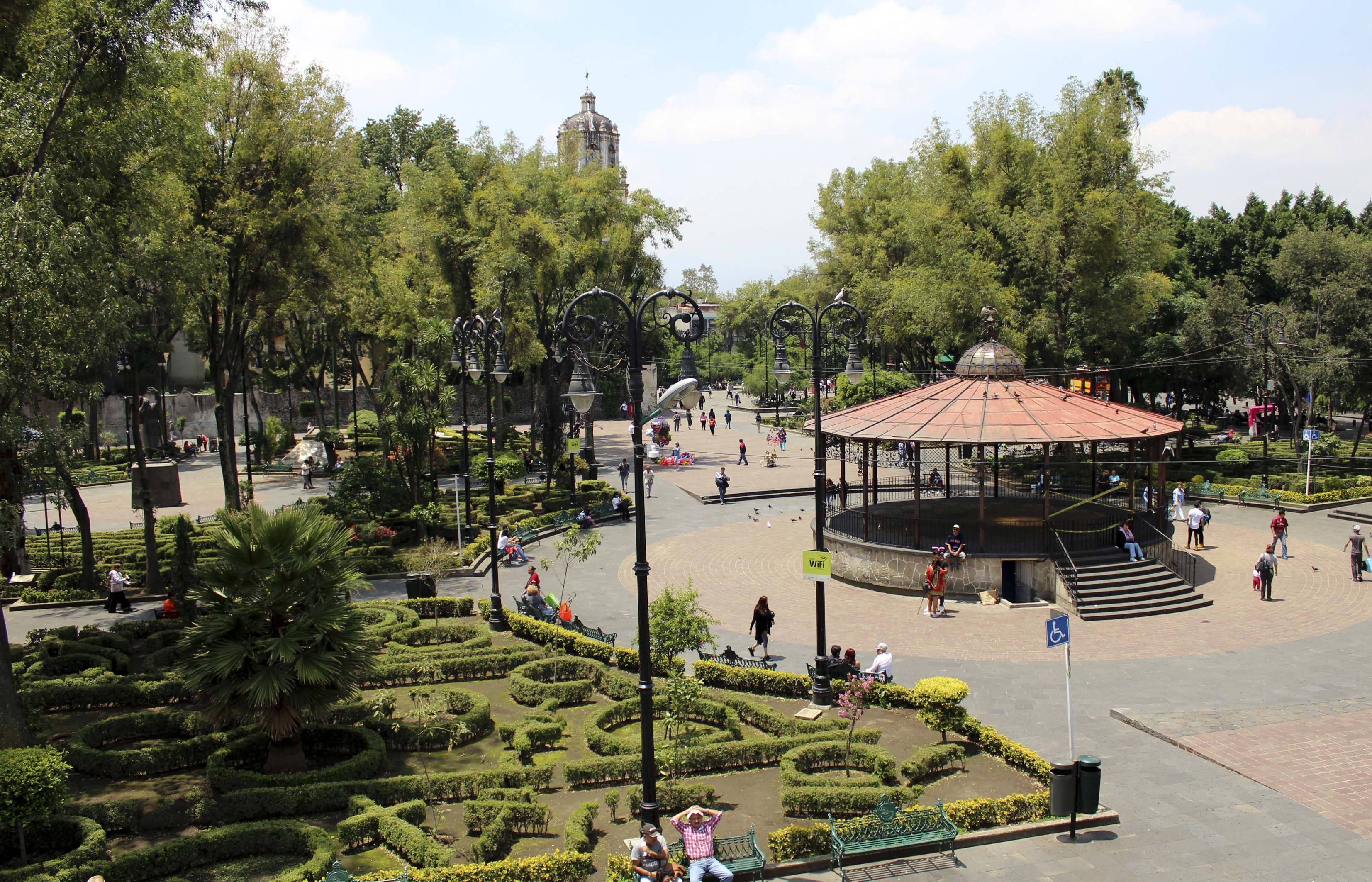 Vista principal de la Plaza Hidalgo, 2017.