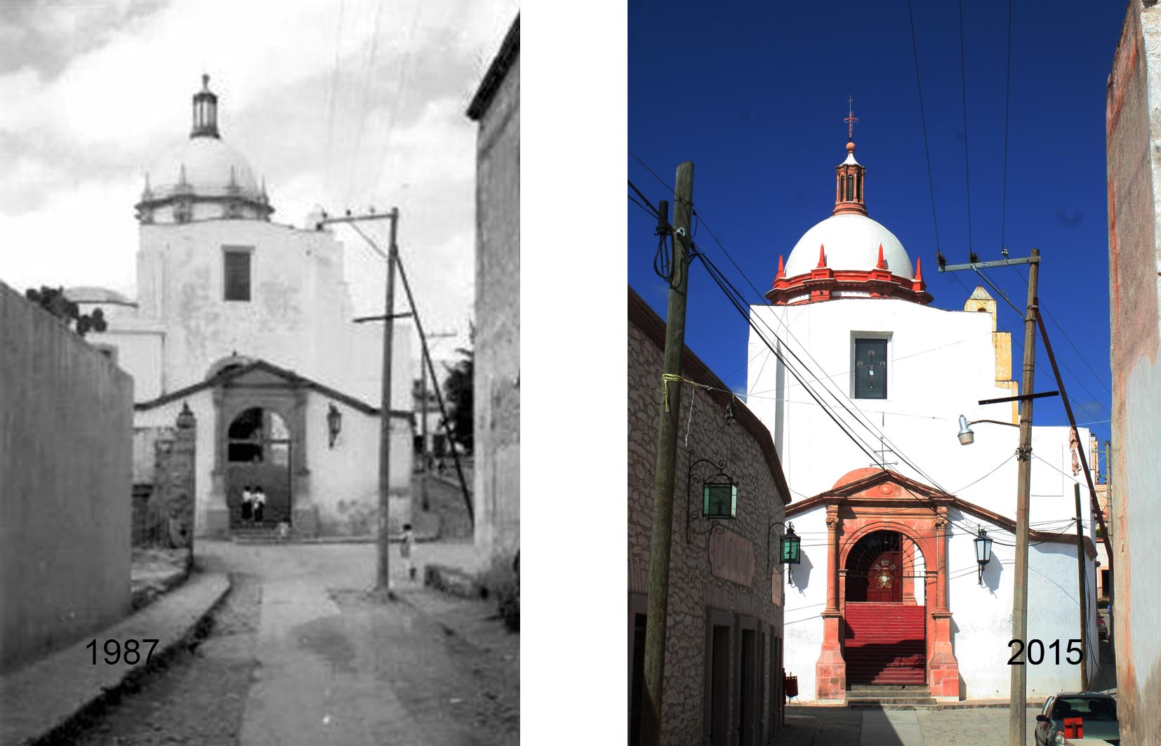 Im&aacute;genes comparativas entre 1987 y 2015.