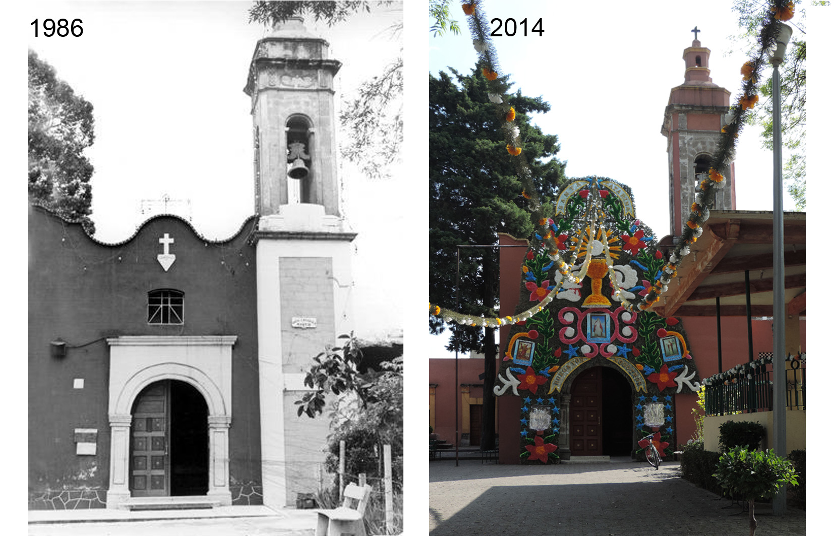 Comparación de fachadas, 1986-2014.