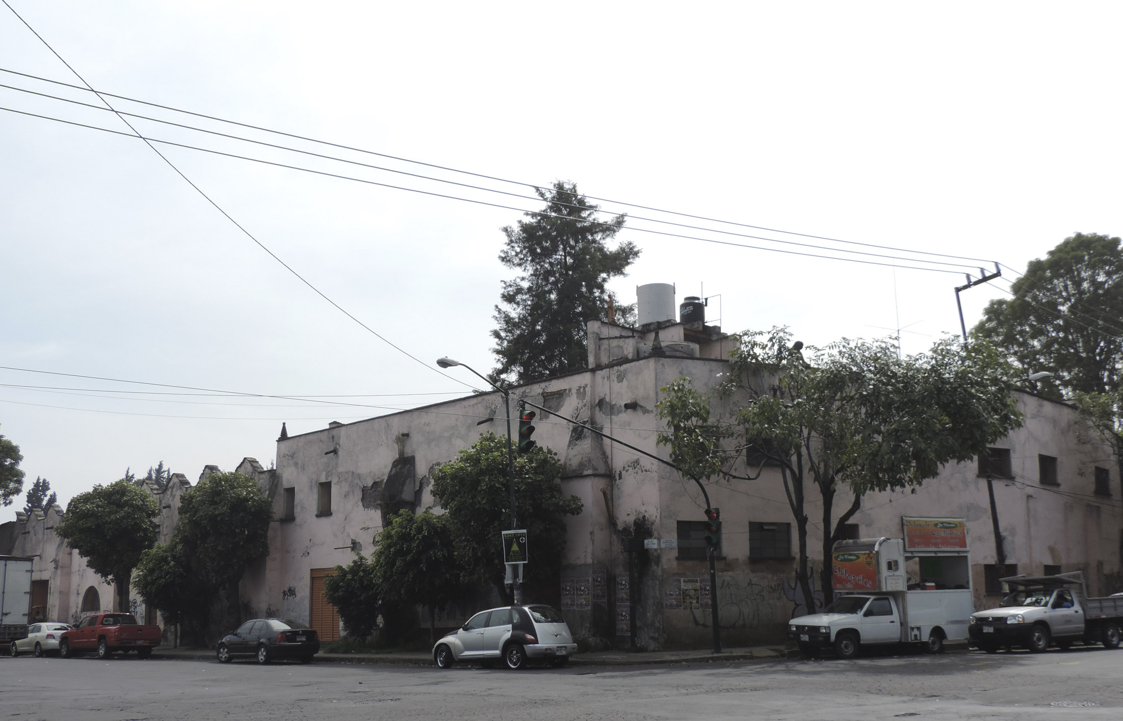 Fachada de la Ex Hacienda de Acalotenco, 2014.
