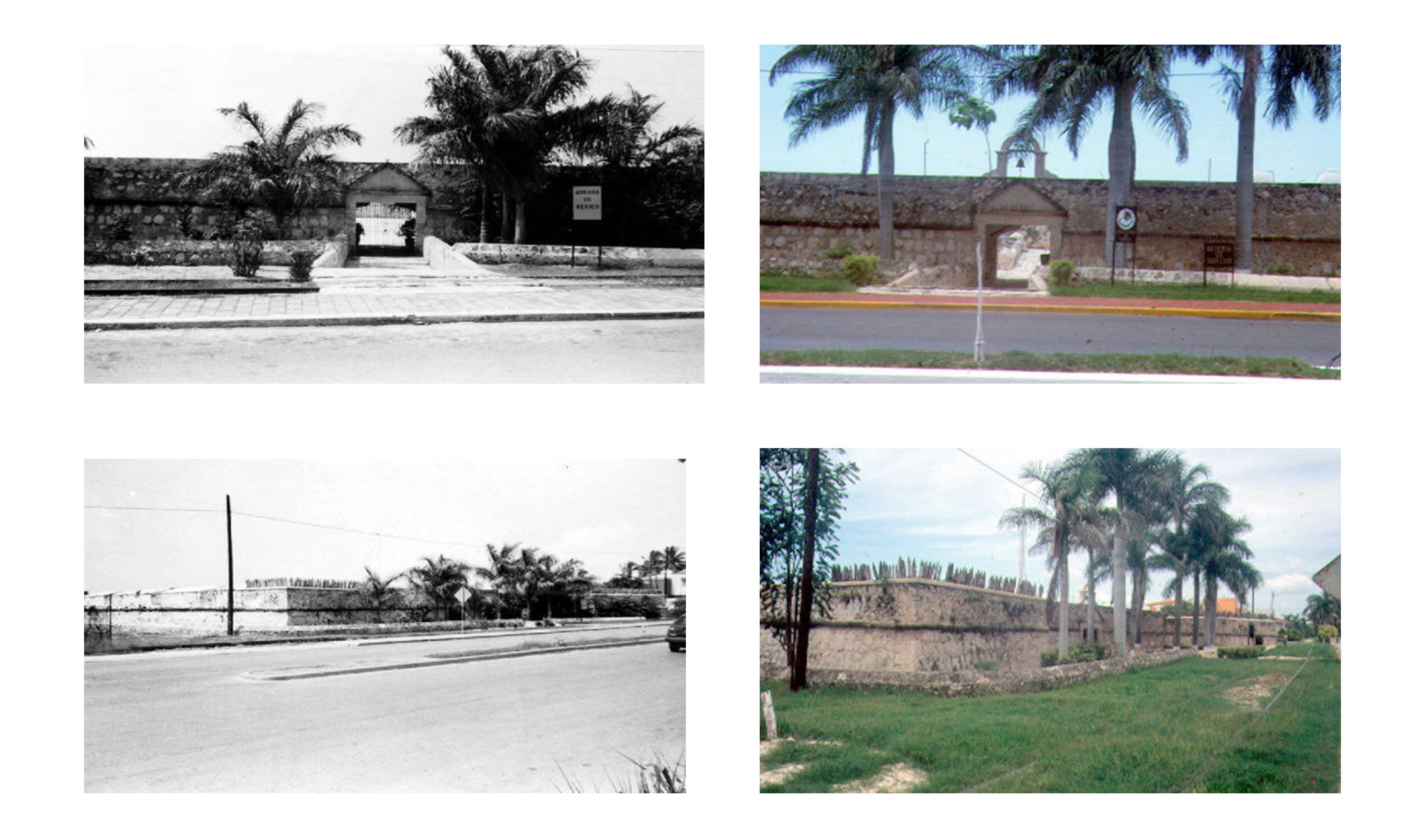 Imágenes de fachada (históricas y 1999).