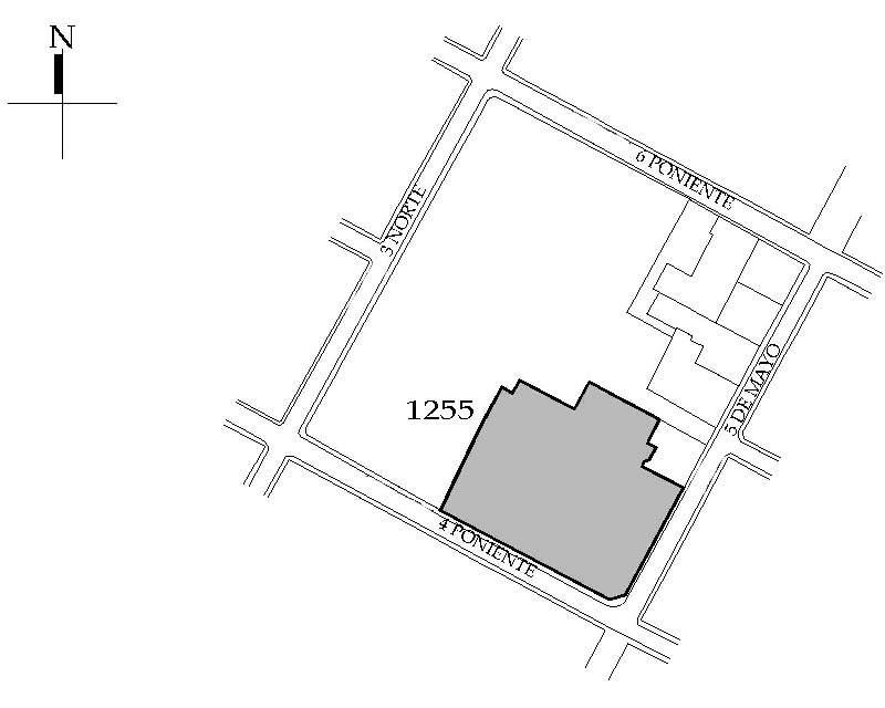 Croquis de localización. Dirección de Catastro Municipal.