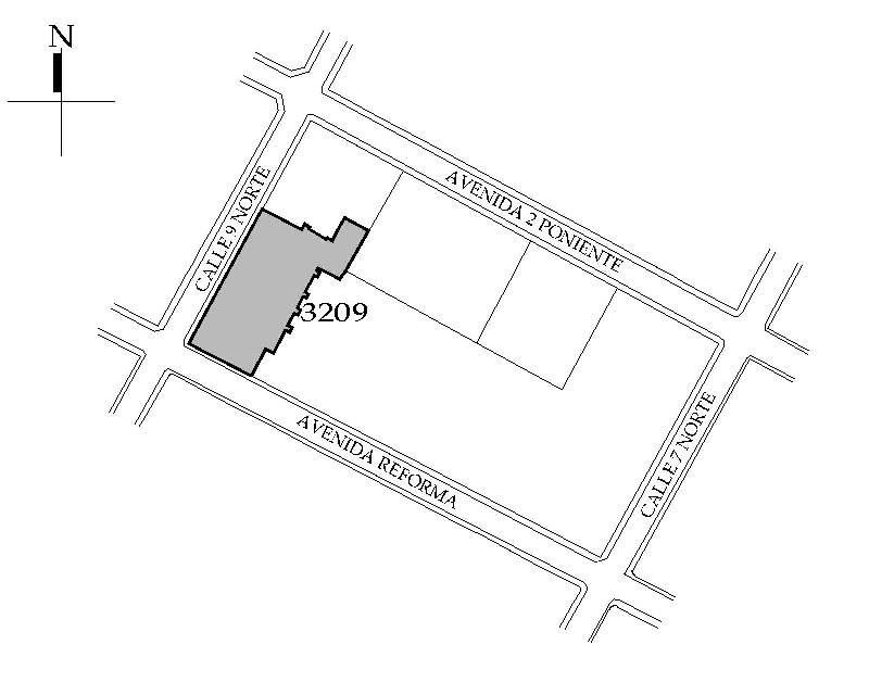 Croquis de localización. Dirección de Catastro Municipal.