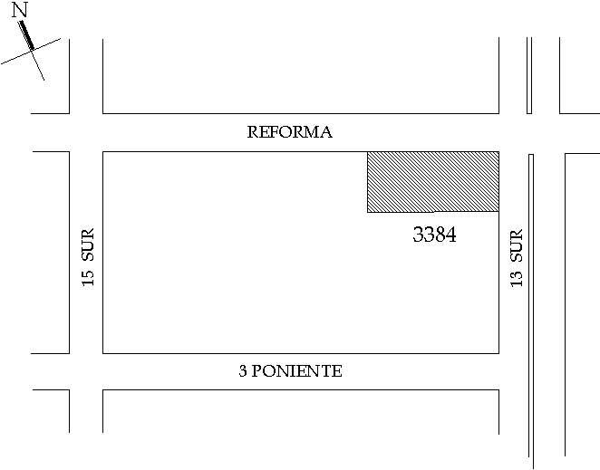 Croquis de localización. Dirección de Catastro Municipal.