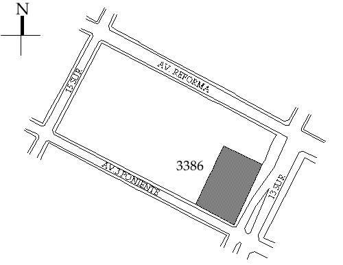 Croquis de localización. Dirección de Catastro Municipal.