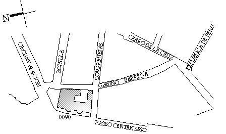 Croquis de localización, año 2000
