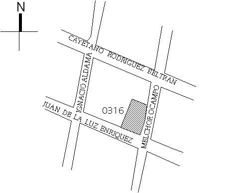 Croquis de localizaci&oacute;n, 1998.