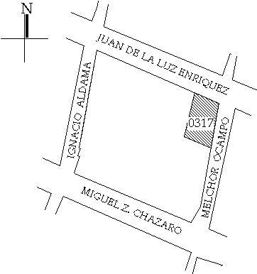 Croquis de localizaci&oacute;n, 1998.